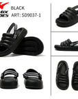 Ciabatte Da Donna Sd9037 - 1 BLACK - Fornitura all'ingrosso di Ciabatte Donna da Jomix Shoes B2B
