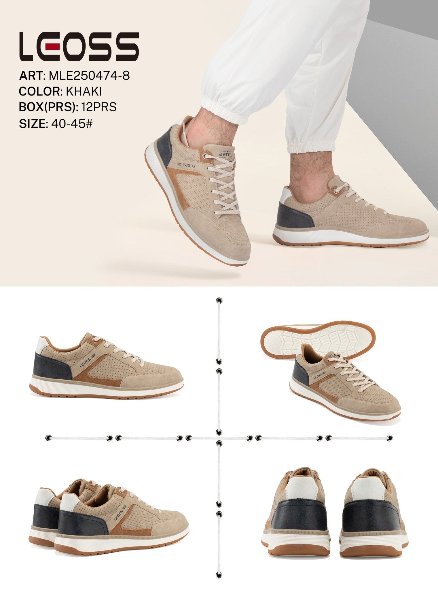 Casual Shoes Man Mle250474 - 8 - Fornitura all'ingrosso di Sneakers uomo da Jomix Shoes B2B