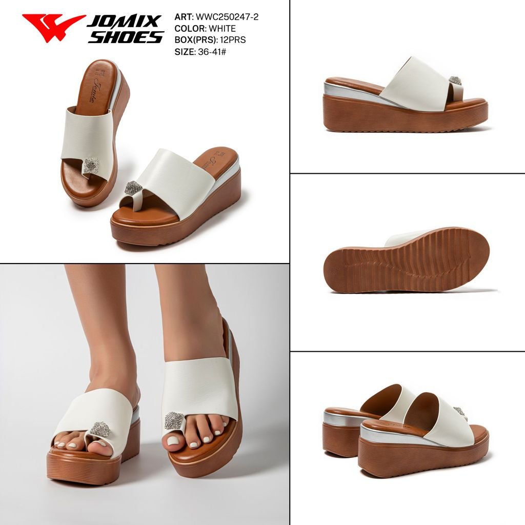 Ciabatta Da Donna Tacco Alto WWC250247 - 2 - Fornitura all'ingrosso di Sandali Donna da Jomix Shoes B2B