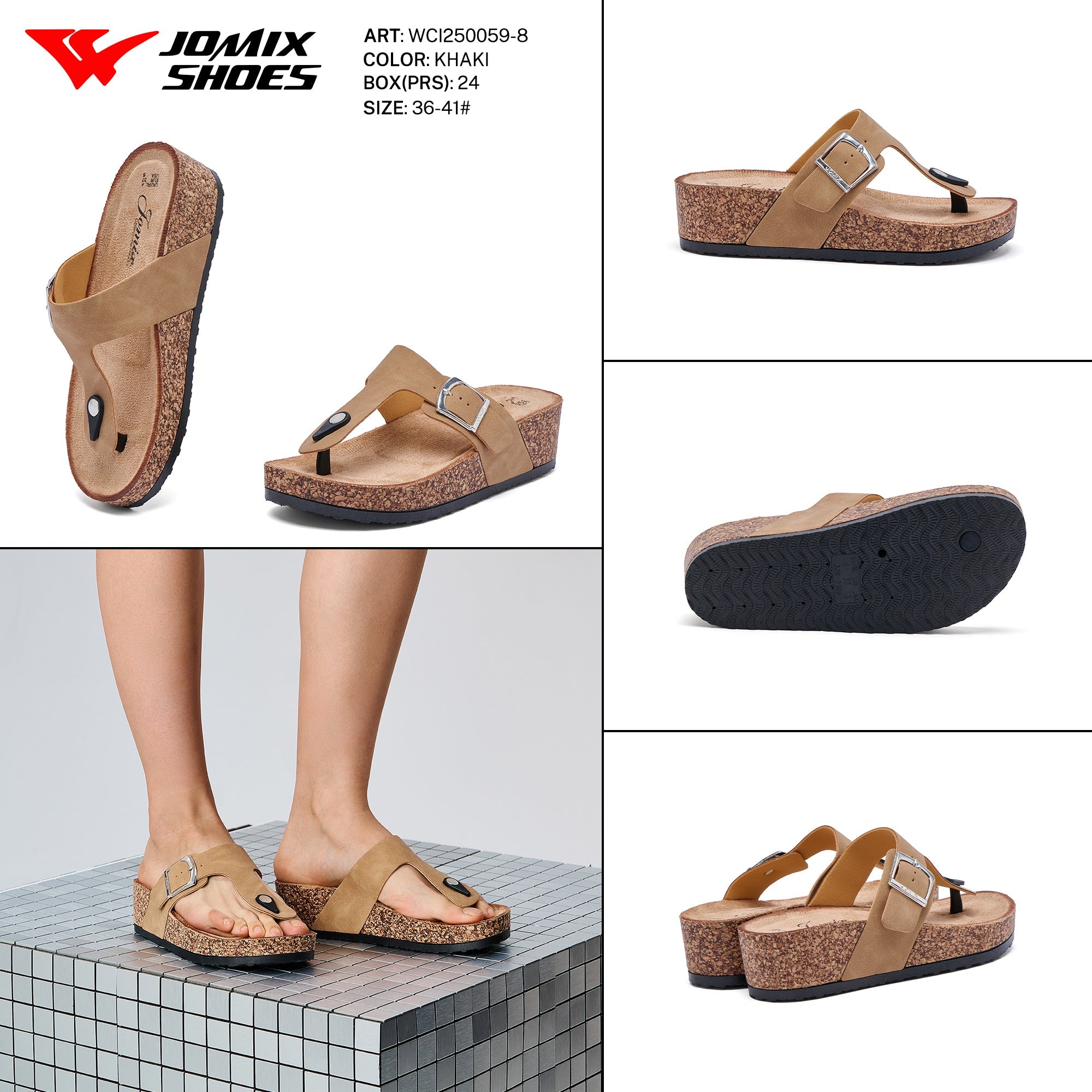 Ciabatte Donna Aperte Wci250059 - 8 - Fornitura all'ingrosso di Sandali Donna da Jomix Shoes B2B