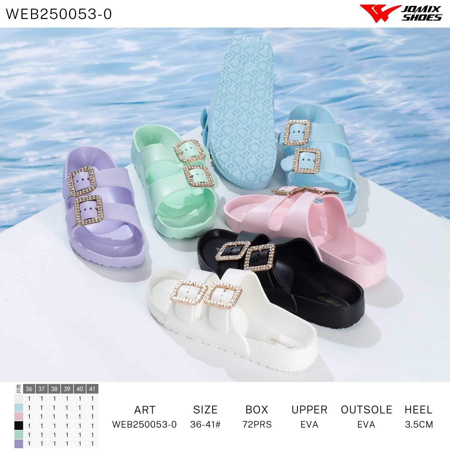Ciabatte Donna Mix Colore Web250053 - 0 - Fornitura all'ingrosso di Ciabatte Donna da Jomix Shoes B2B