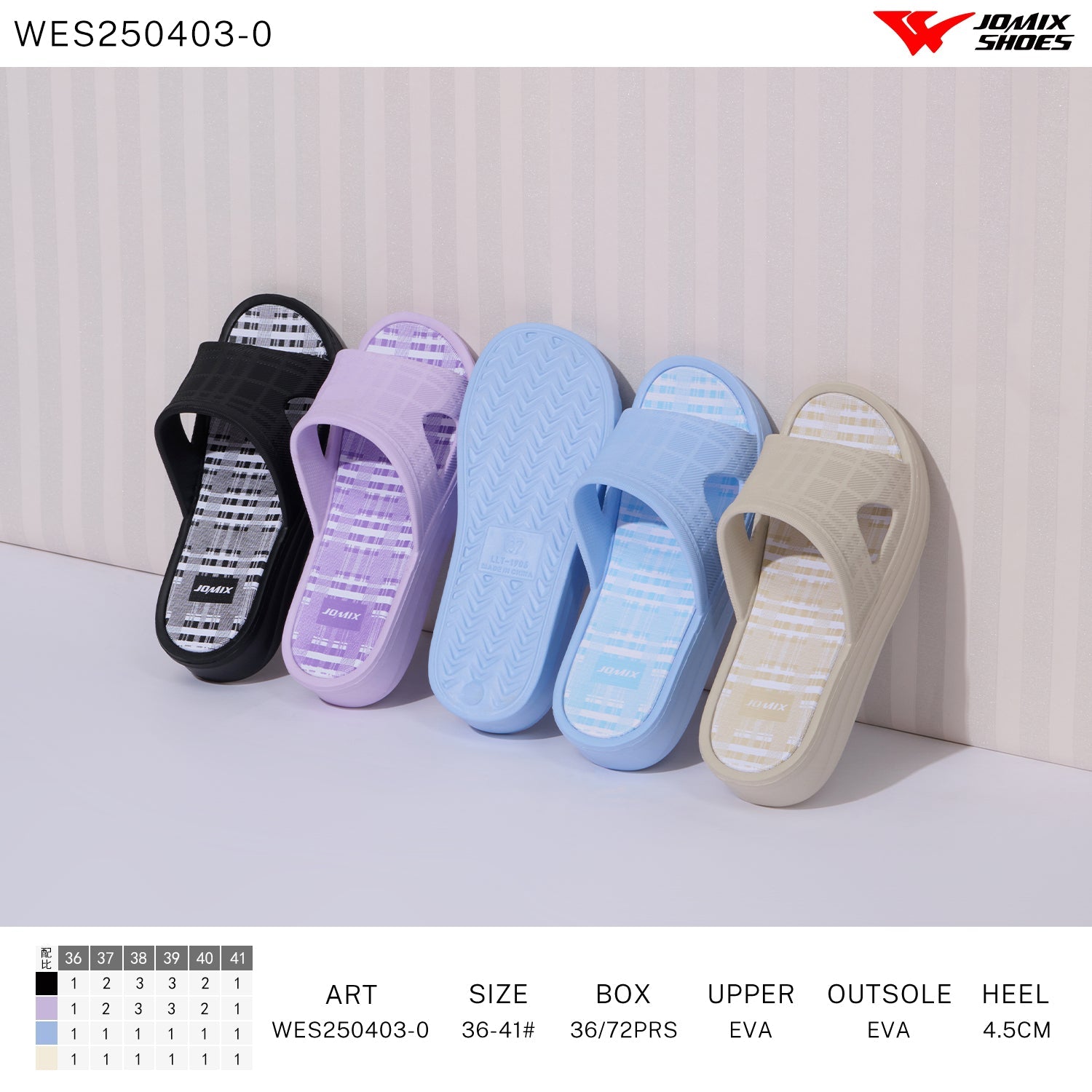 Ciabatte Donna Mix Colore Wes250403 - 0 - Fornitura all'ingrosso di Ciabatte Donna da Jomix Shoes B2B