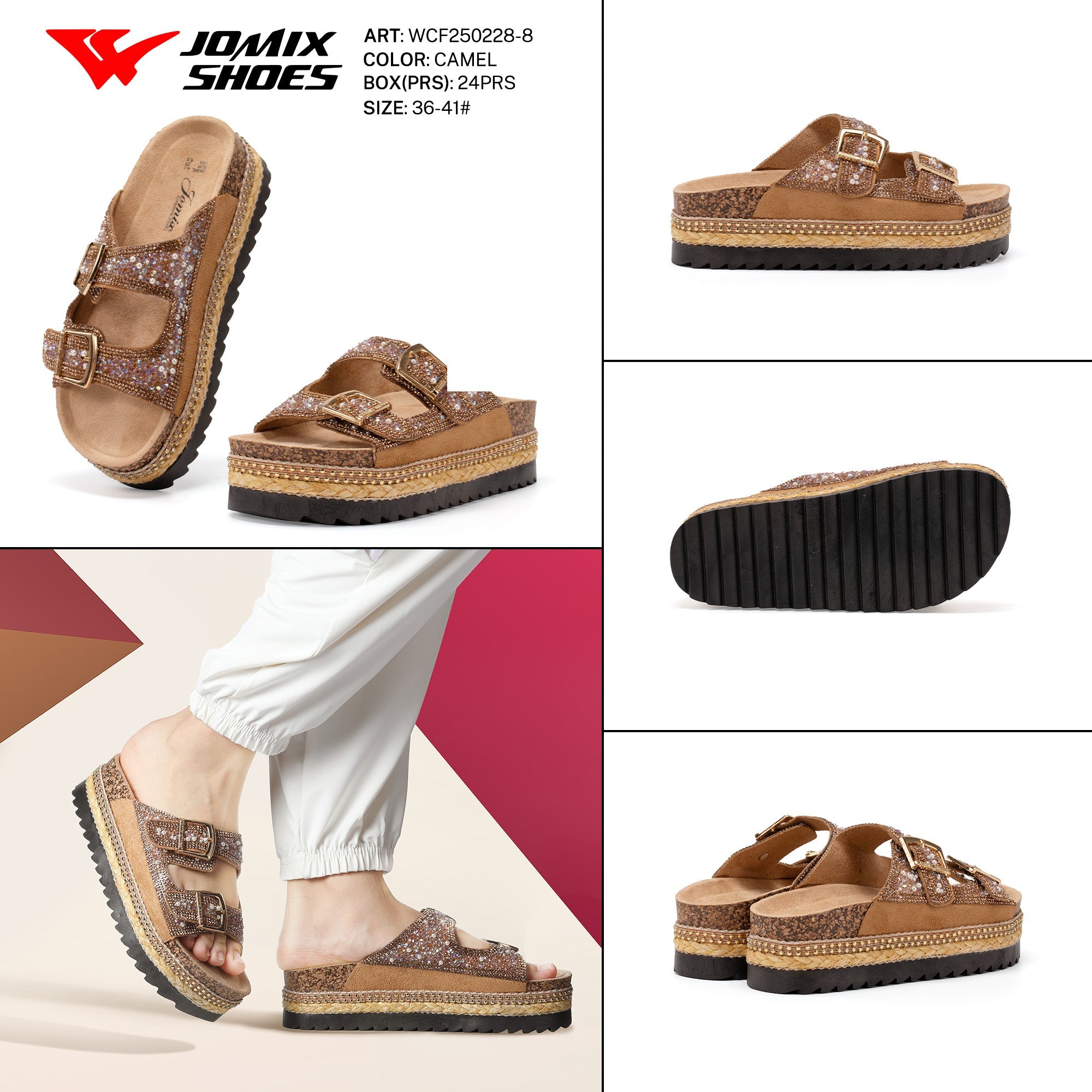 Ciabatte Tacco Alto Wcf250228 - 8 - Fornitura all'ingrosso di Sandali Donna da Jomix Shoes B2B