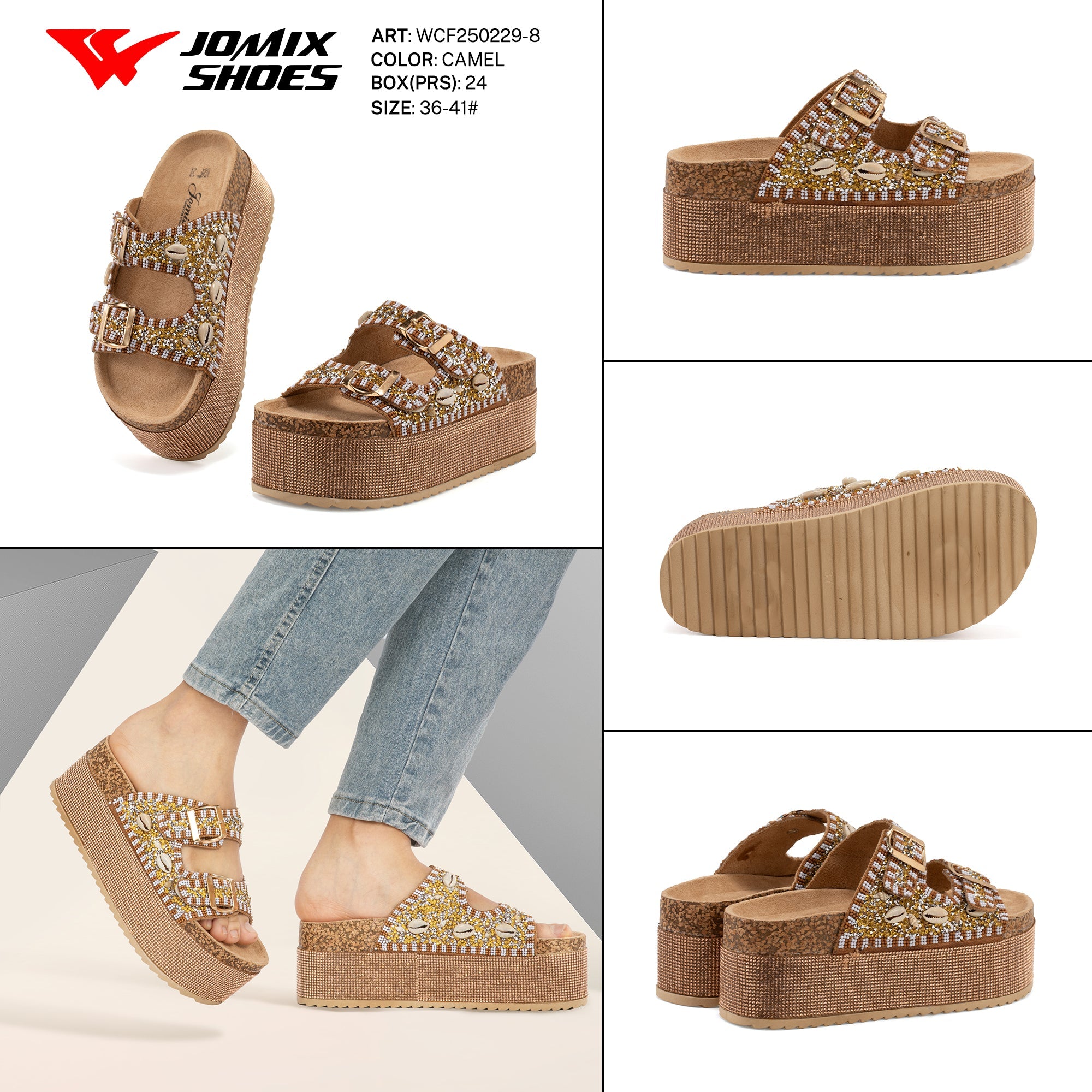 Ciabatte Tacco Alto Wcf250229 - 8 - Fornitura all'ingrosso di Sandali Donna da Jomix Shoes B2B