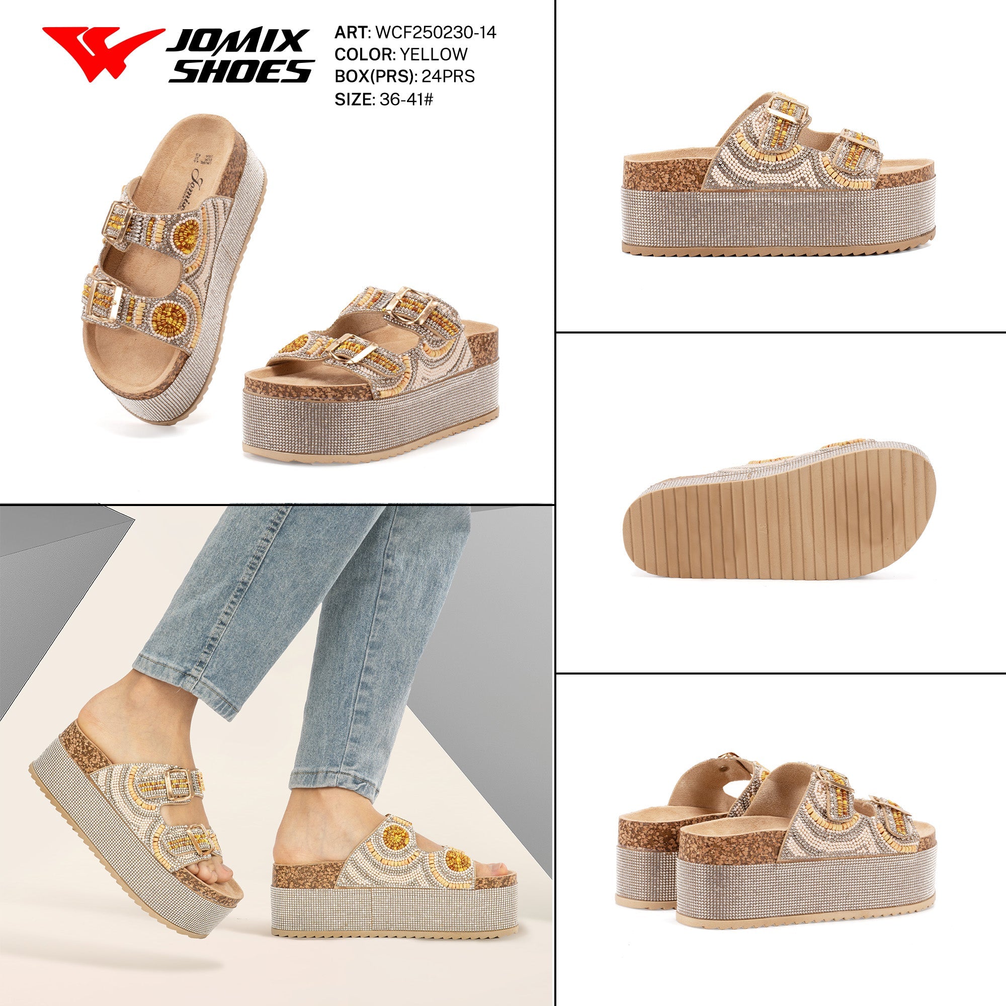 Ciabatte Tacco Alto Wcf250230 - 14 - Fornitura all'ingrosso di Sandali Donna da Jomix Shoes B2B