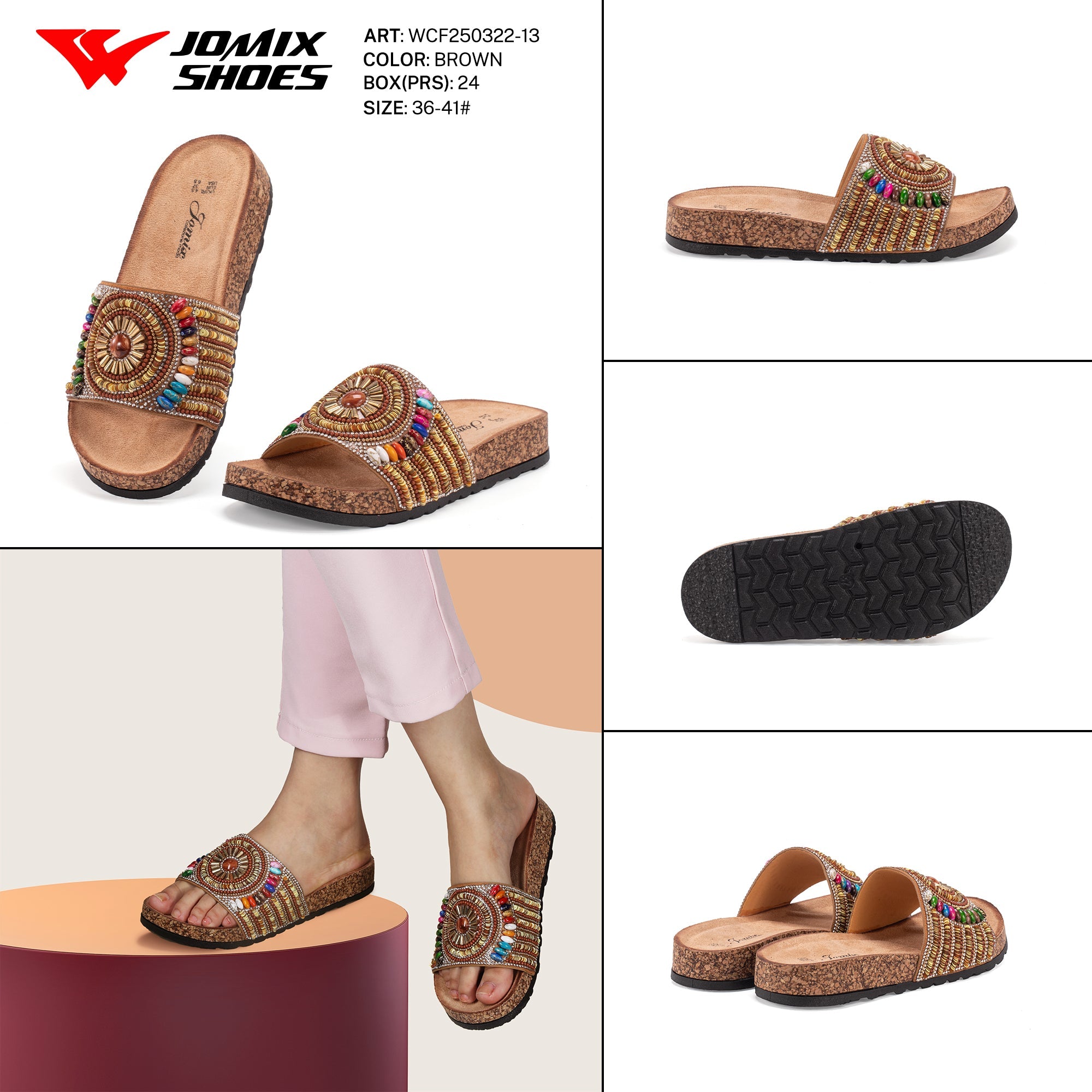 Ciabatte Tacco Alto Wcf250322 - 13 - Fornitura all'ingrosso di Sandali Donna da Jomix Shoes B2B