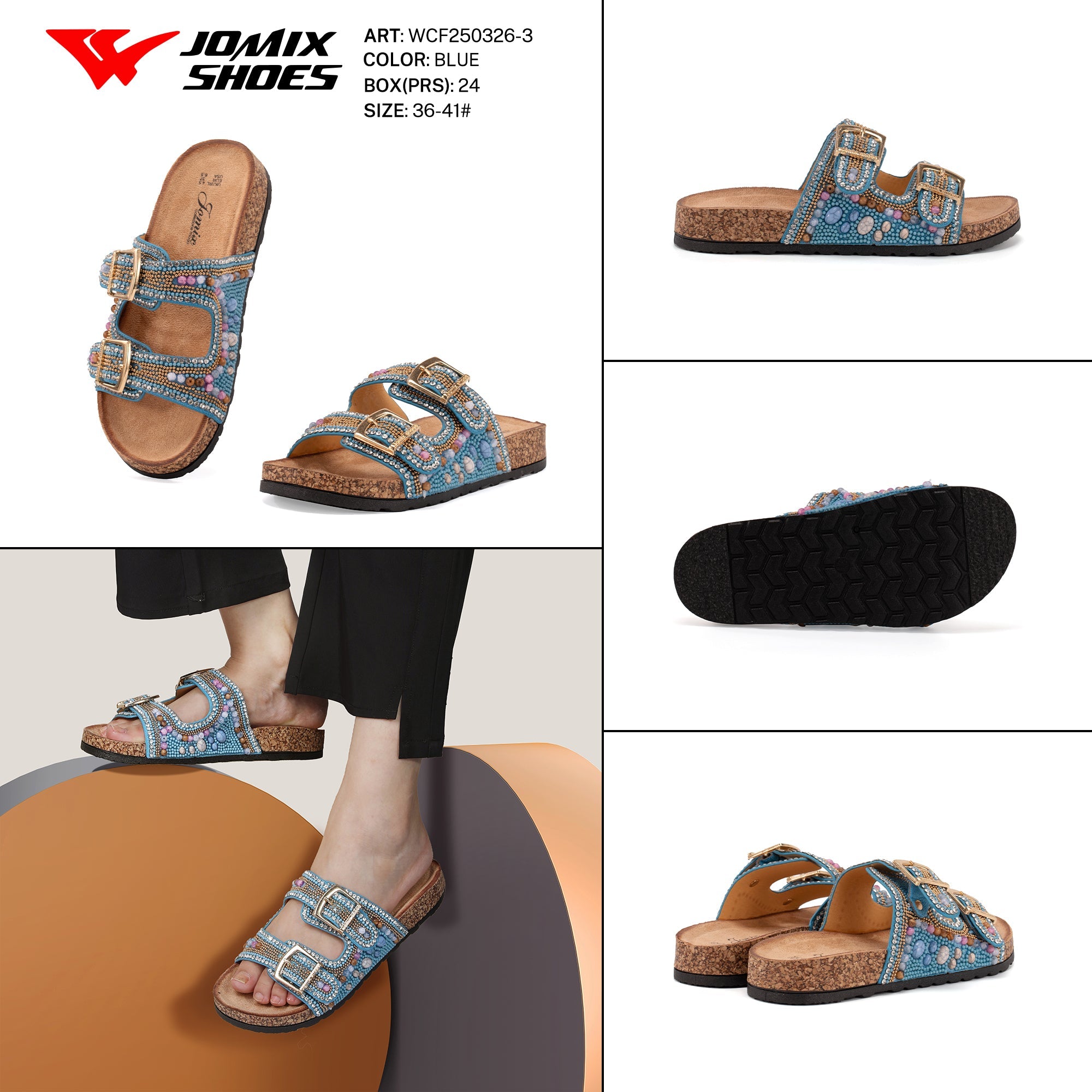 Ciabatte Tacco Alto Wcf250326 - 3 - Fornitura all'ingrosso di Sandali Donna da Jomix Shoes B2B