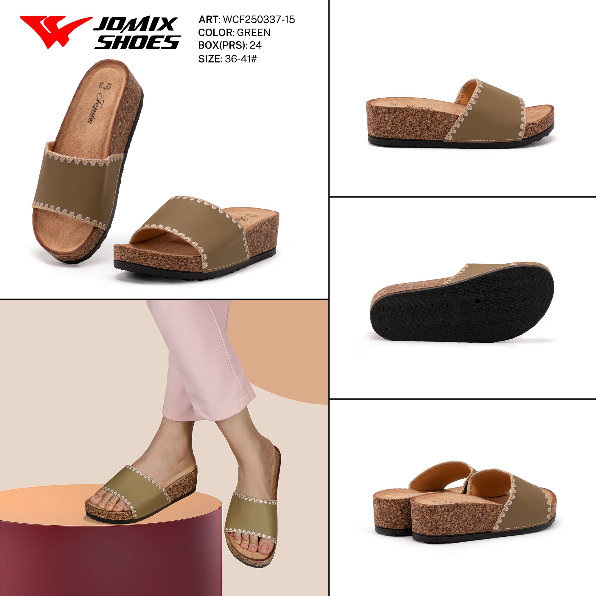 Ciabatte Tacco Alto Wcf250337 - 15 - Fornitura all'ingrosso di Sandali Donna da Jomix Shoes B2B
