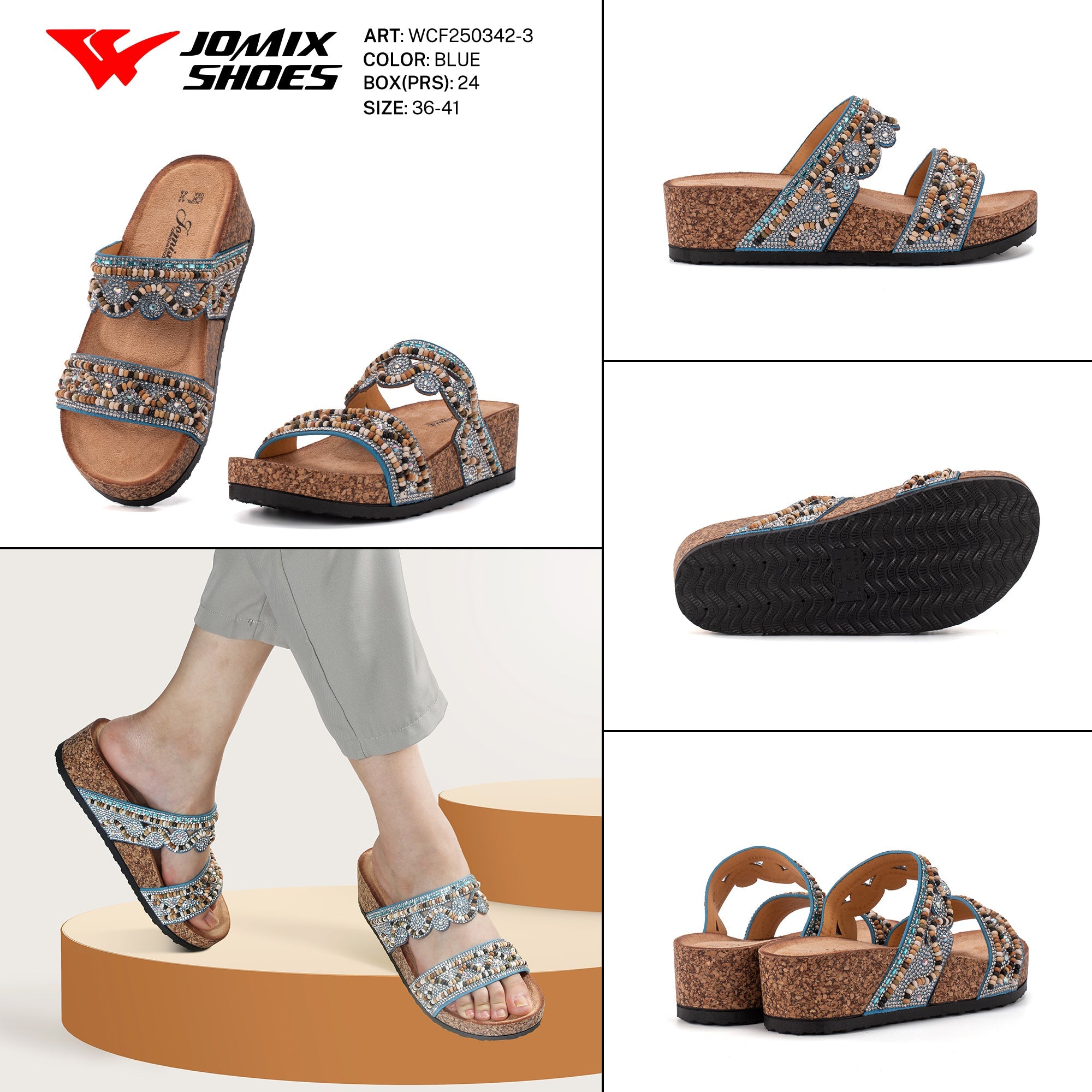 Ciabatte Tacco Alto Wcf250342 - 3 - Fornitura all'ingrosso di Sandali Donna da Jomix Shoes B2B