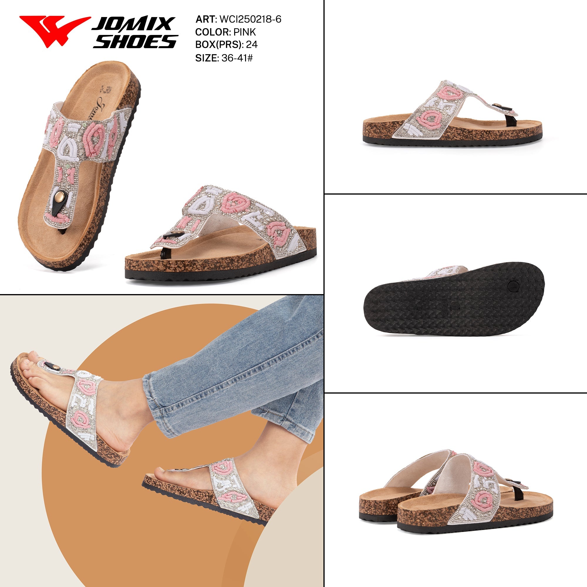 Ciabatte Tacco Alto Wci250218 - 6 - Fornitura all'ingrosso di Sandali Donna da Jomix Shoes B2B