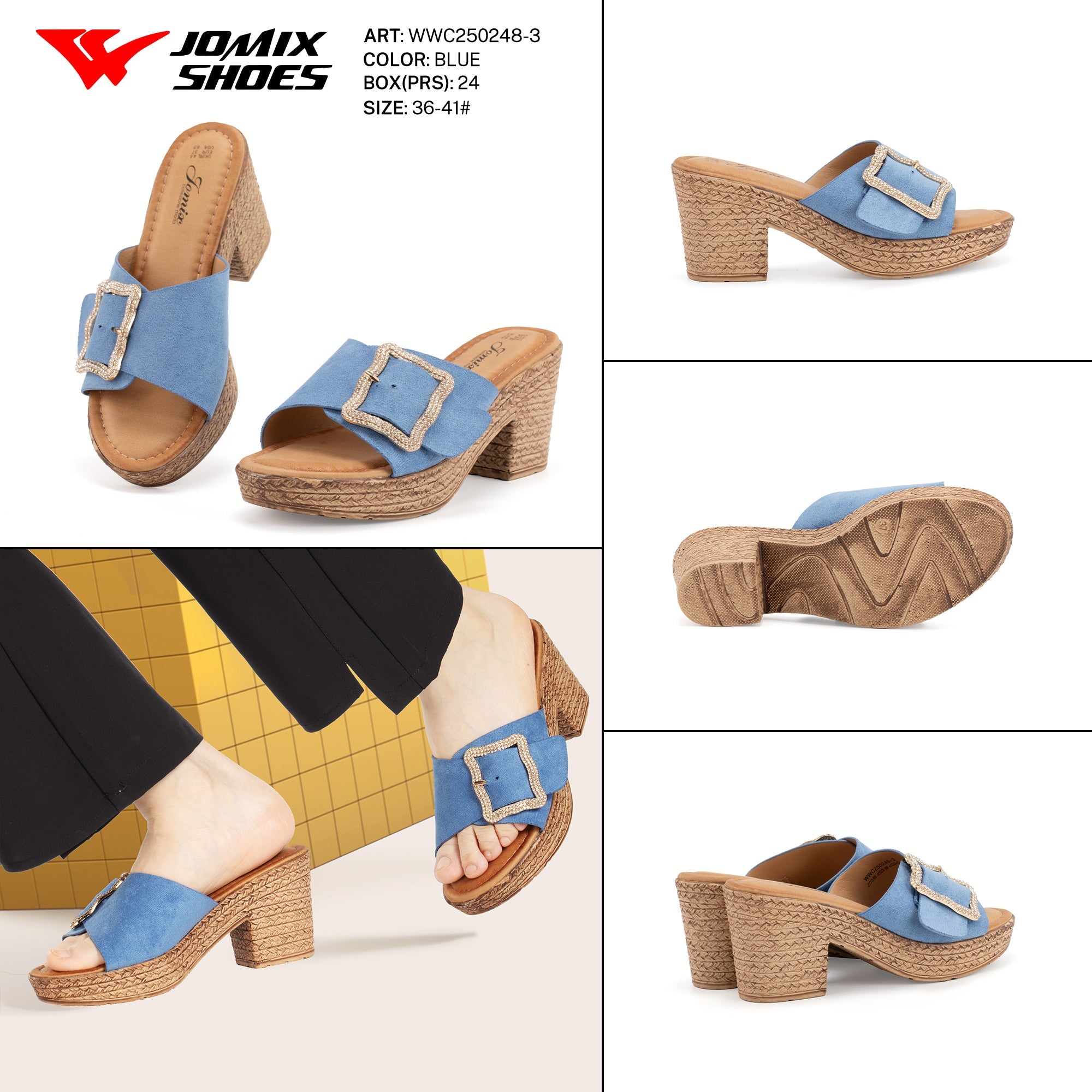 Ciabatte Tacco Alto Wwc250248 - 3 - Fornitura all'ingrosso di Sandali Donna da Jomix Shoes B2B