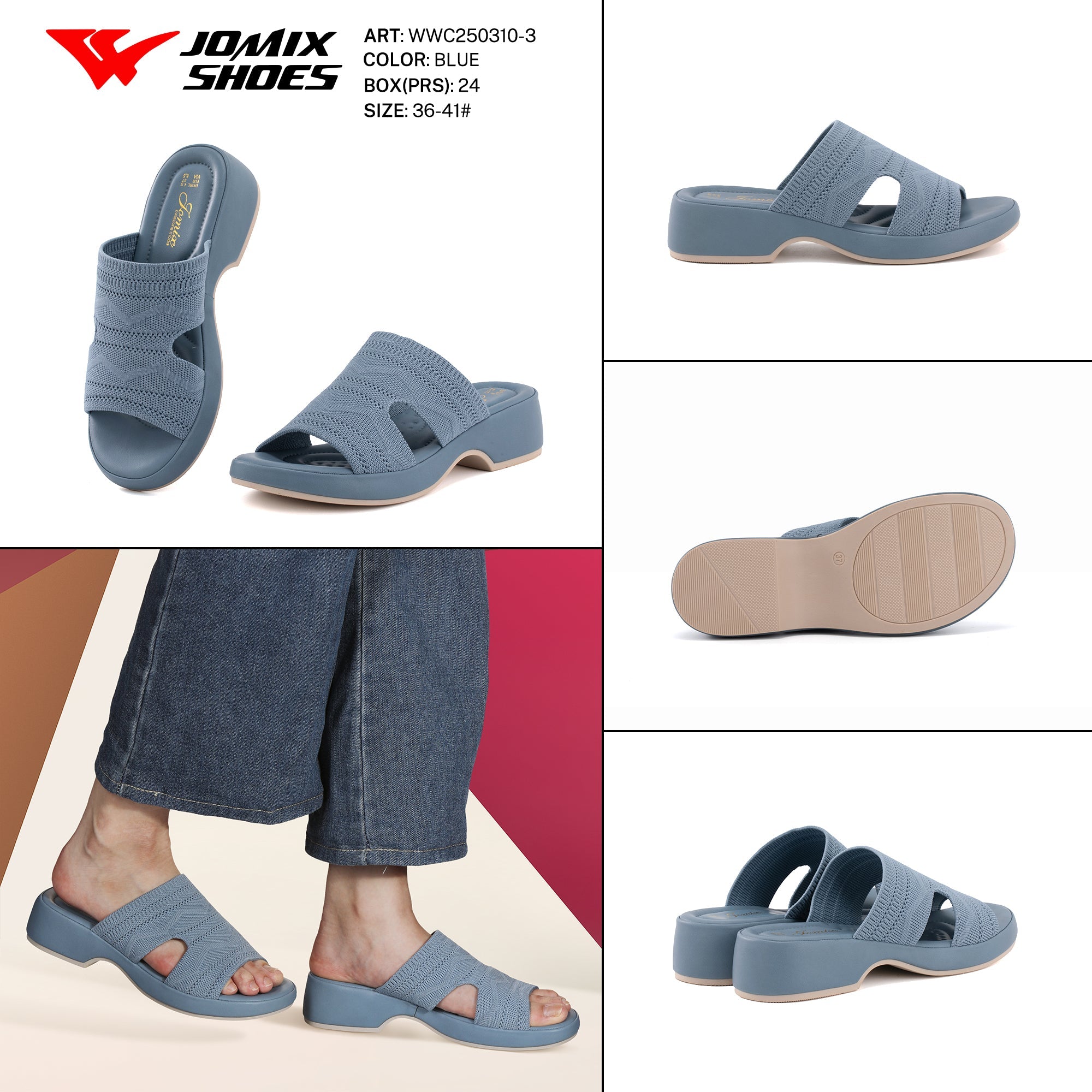 Ciabatte Tacco Alto Wwc250310 - 3 - Fornitura all'ingrosso di Ciabatte Donna da Jomix Shoes B2B