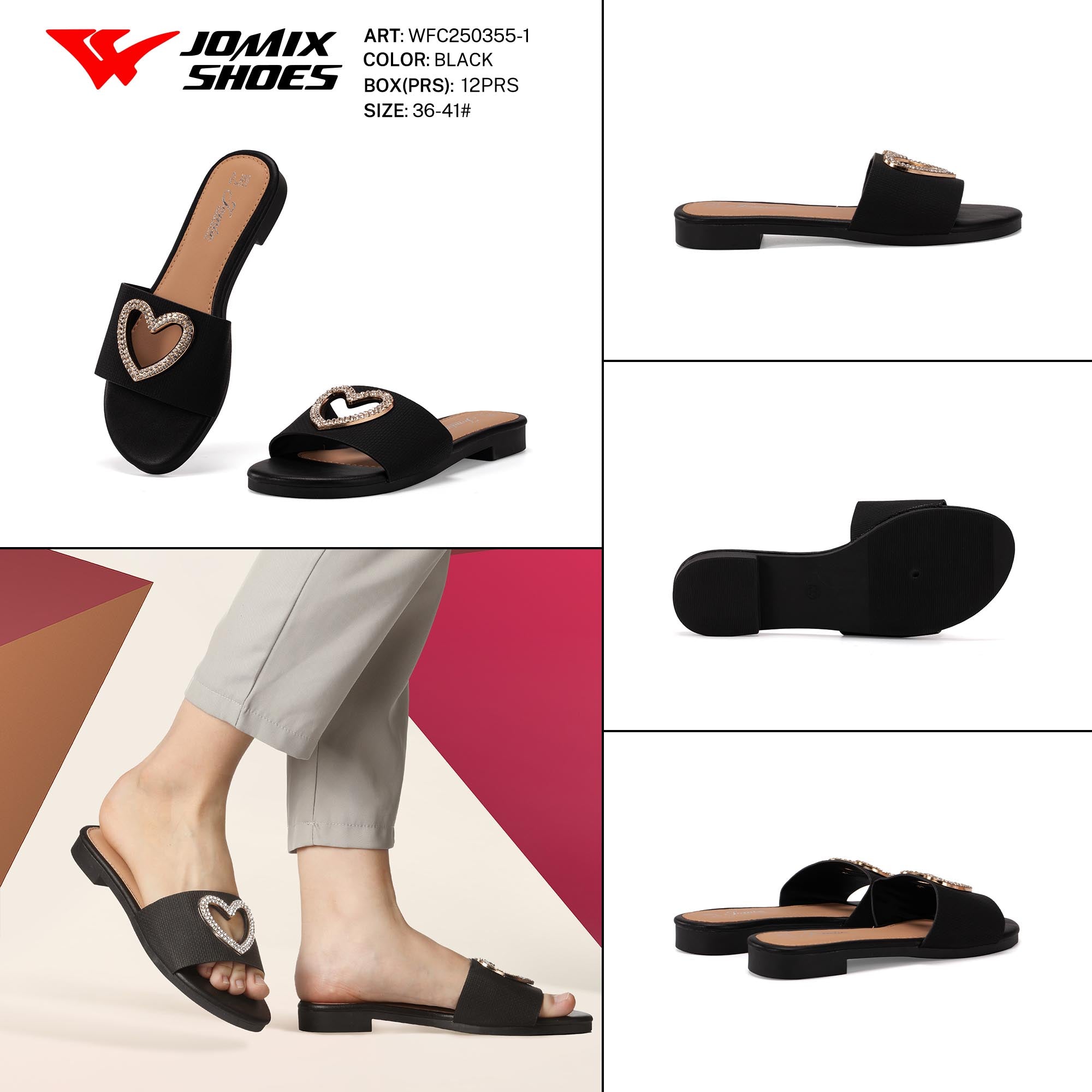 Ciabatte Tacco Basso Wfc250355 - 1 - Fornitura all'ingrosso di Sandali Donna da Jomix Shoes B2B
