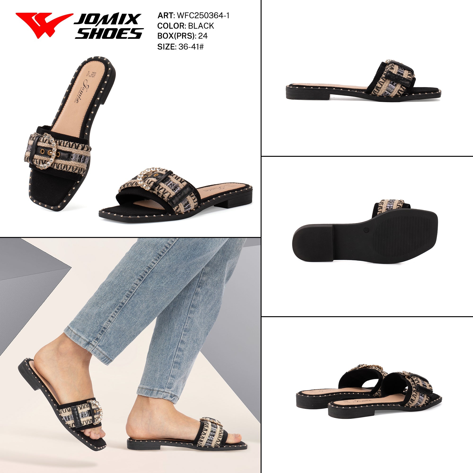 Ciabatte Tacco Basso Wfc250364 - 1 - Fornitura all'ingrosso di Sandali Donna da Jomix Shoes B2B