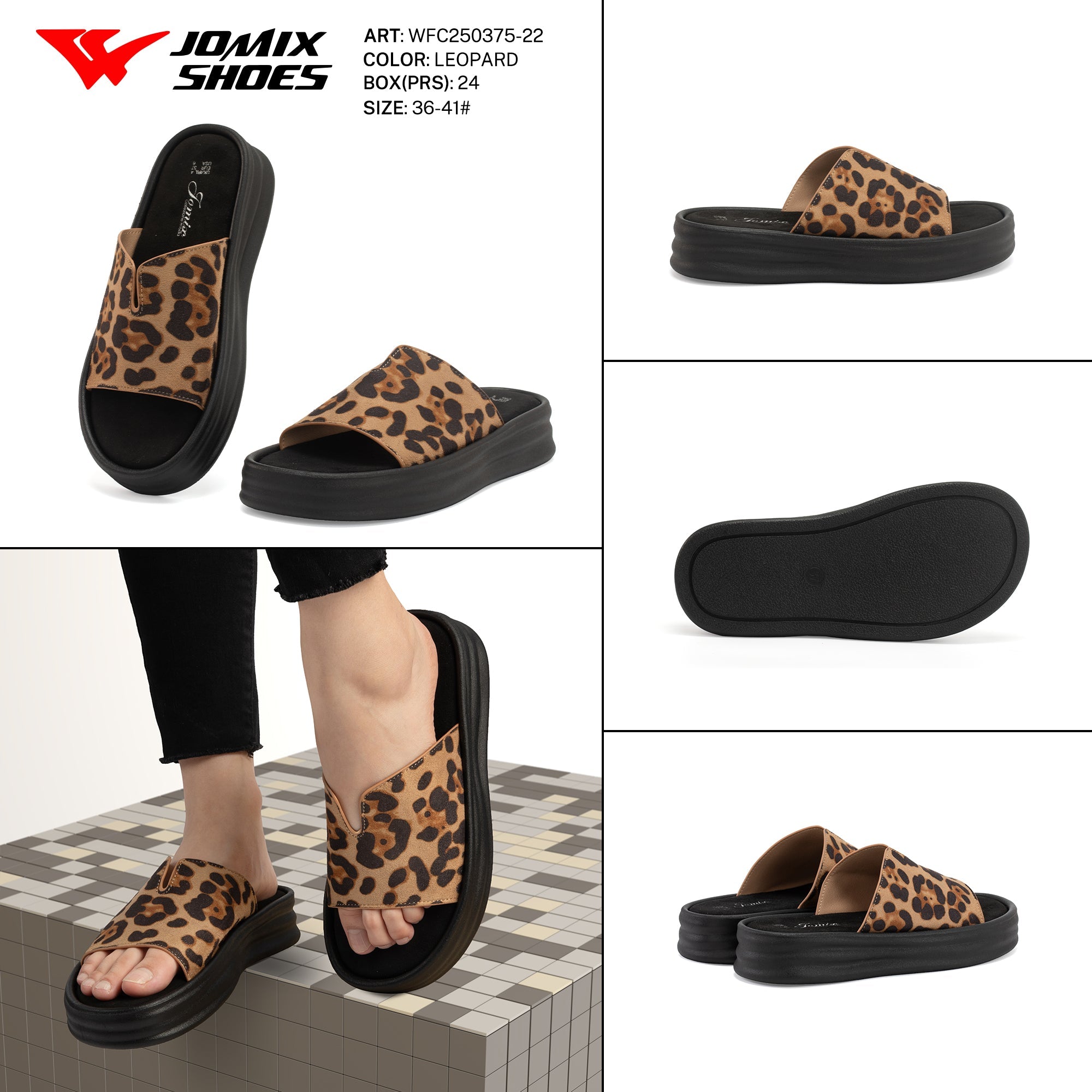 Ciabatte Tacco Basso Wfc250375 - 22 - Fornitura all'ingrosso di Sandali Donna da Jomix Shoes B2B