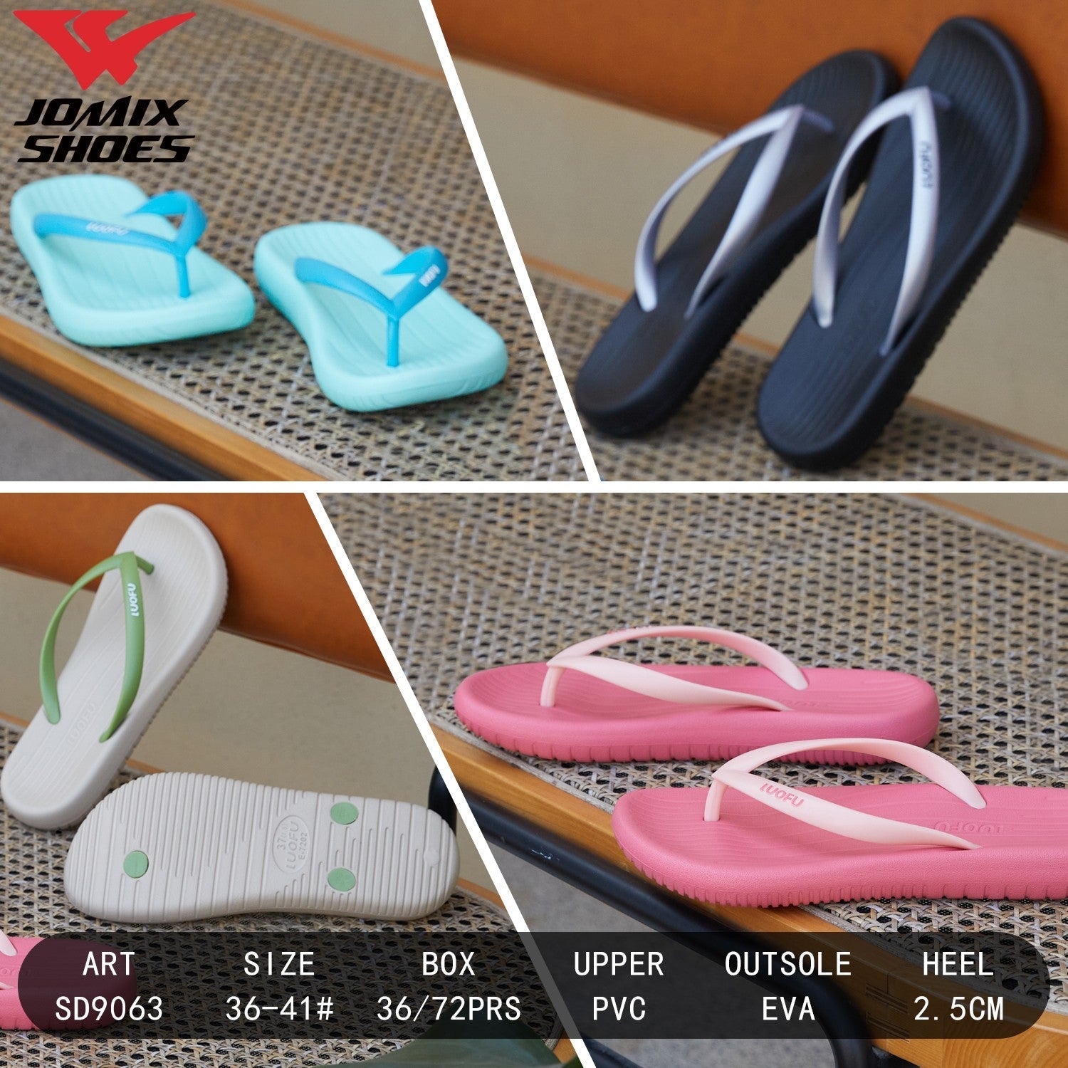 Infradito Da Donna LuoFu SD9063 - Fornitura all'ingrosso di Infradito Donna da Jomix Shoes B2B