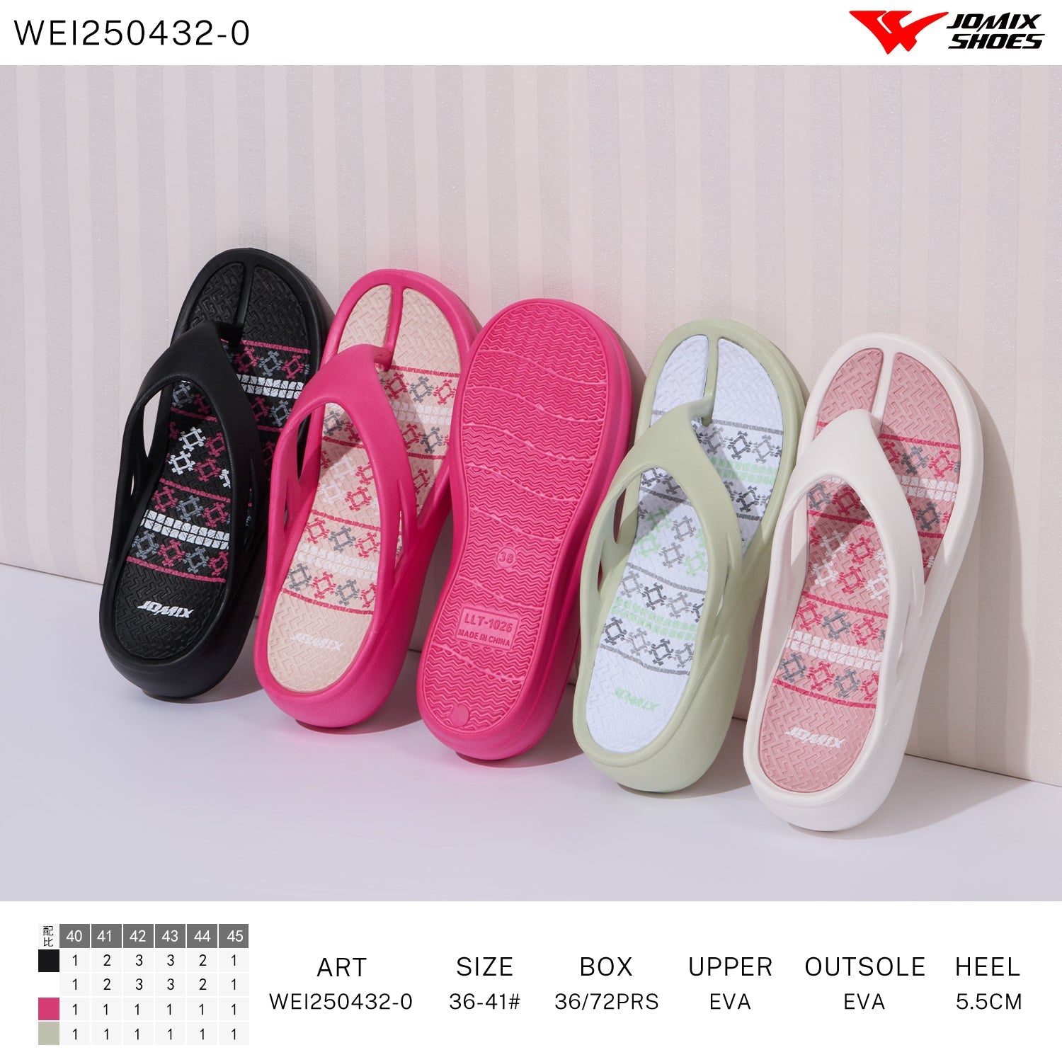 Infradito Donna Mix Colore Wei250432 - 0 - Fornitura all'ingrosso di Infradito Donna da Jomix Shoes B2B