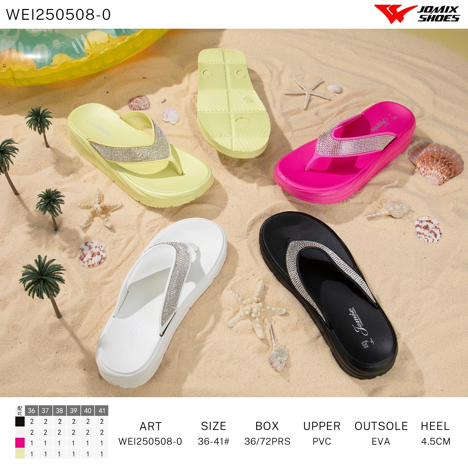 Infradito Donna Mix Colore Wei250508 - 0 - Fornitura all'ingrosso di Infradito Donna da Jomix Shoes B2B