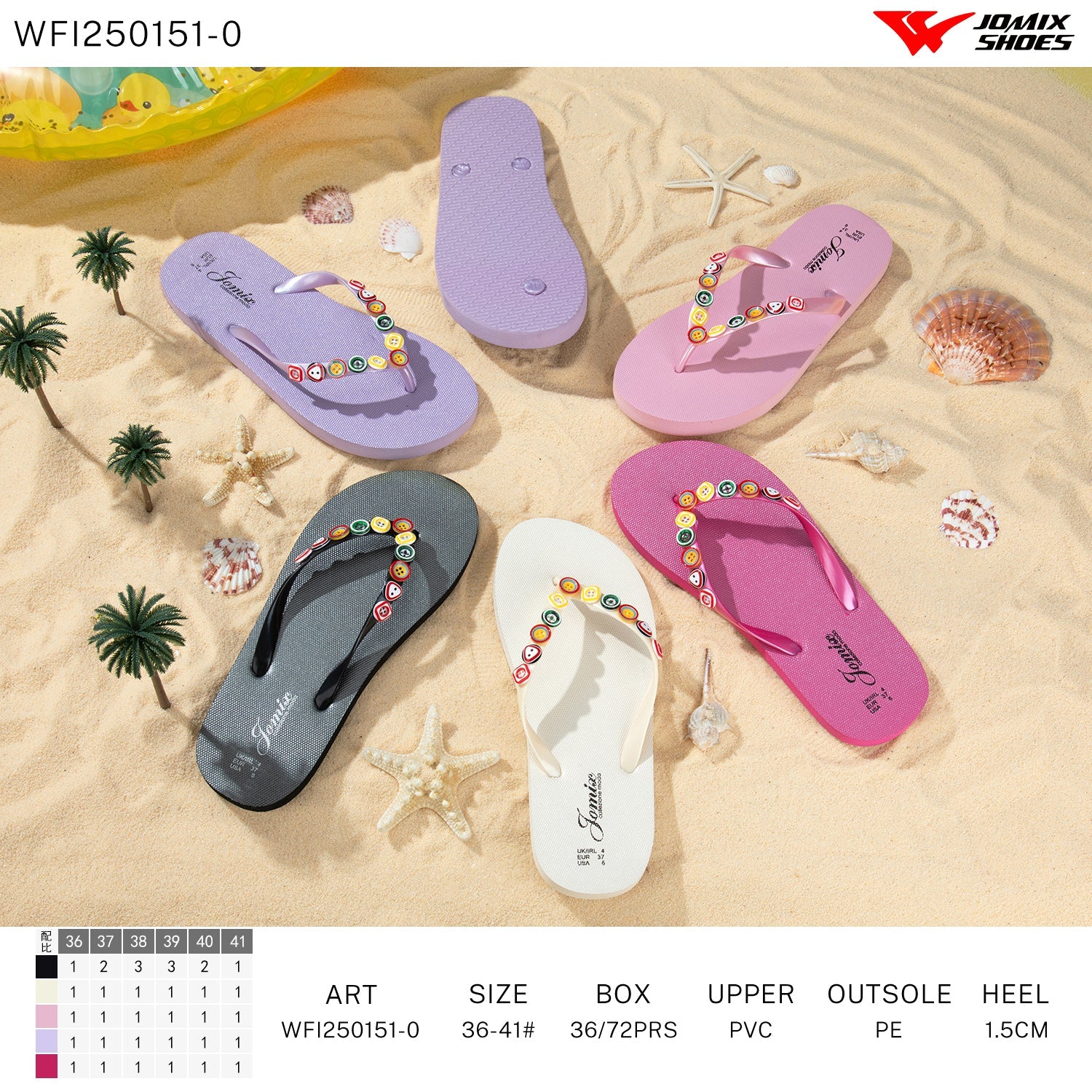 Infradito Donna Mix Colore Wfi250151 - 0 - Fornitura all'ingrosso di Infradito Donna da Jomix Shoes B2B