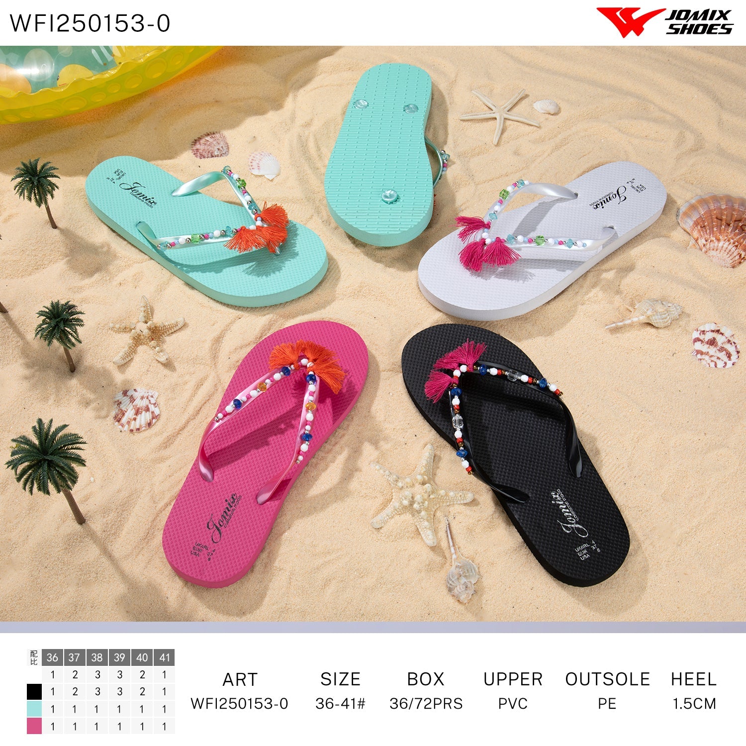 Infradito Donna Mix Colore Wfi250153 - 0 - Fornitura all'ingrosso di Infradito Donna da Jomix Shoes B2B