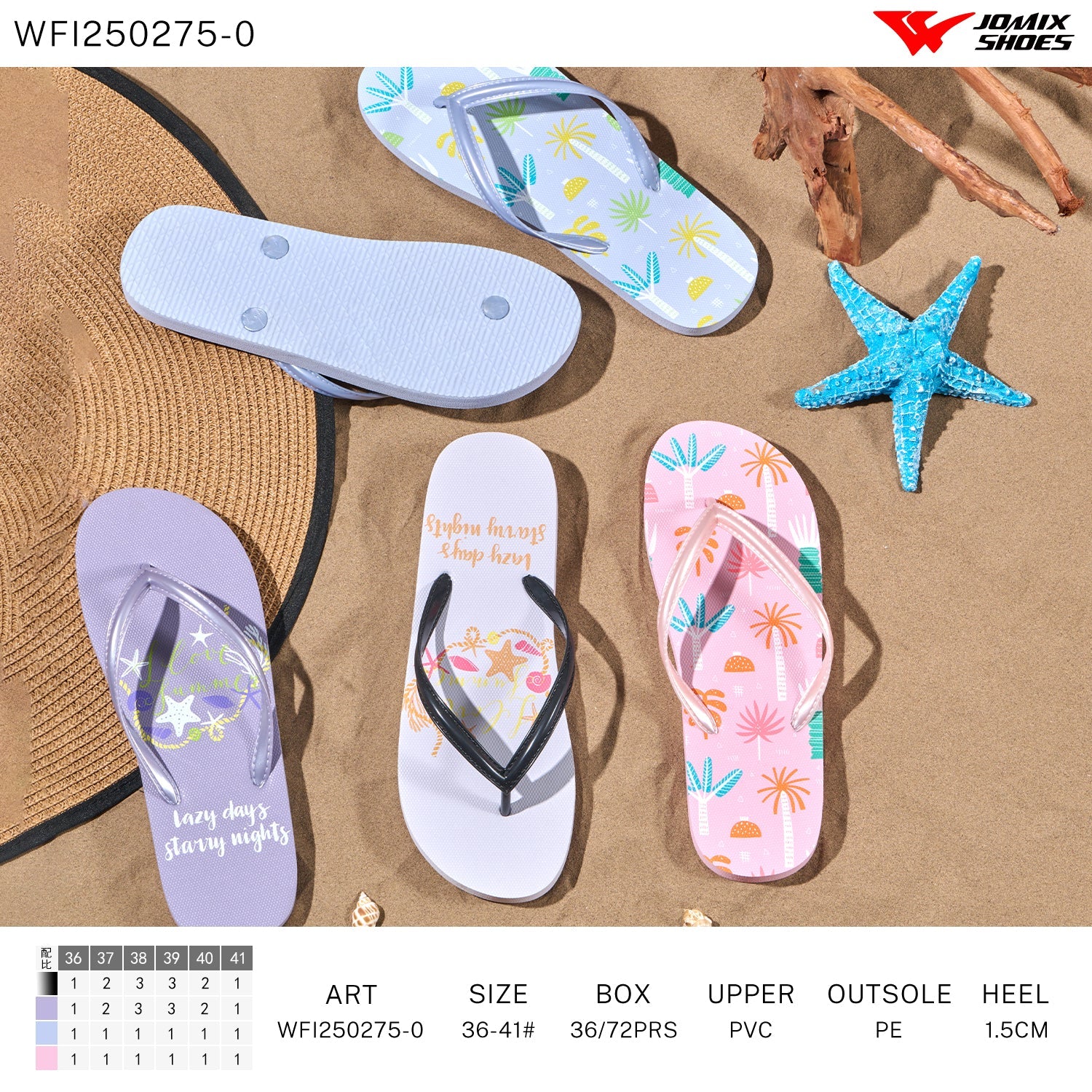 Infradito Donna Mix Colore Wfi250275 - 0 - Fornitura all'ingrosso di Infradito Donna da Jomix Shoes B2B