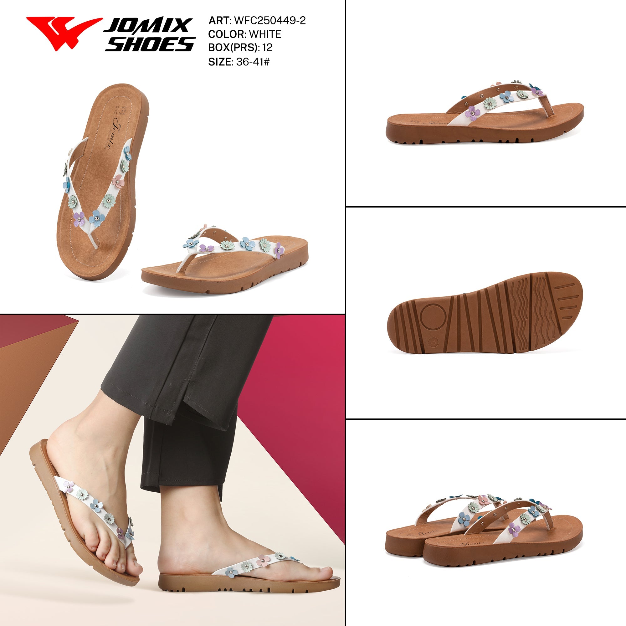 Infradito Tacco Basso Wfc250449 - 2 - Fornitura all'ingrosso di Scarpe Donna da Jomix Shoes B2B