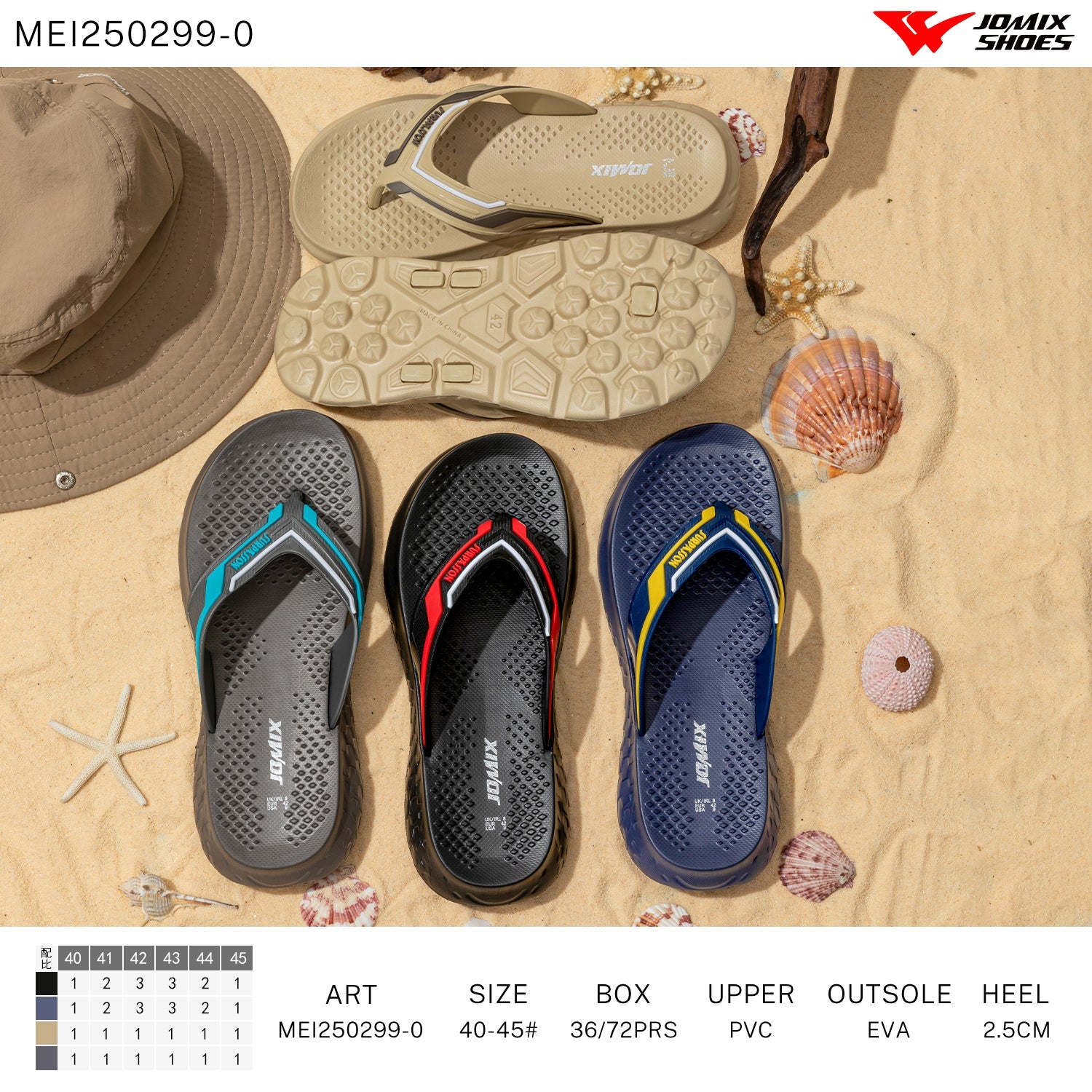 Infradito Uomo Mix Colore Mei250299 - 0 - Fornitura all'ingrosso di infradito uomo da Jomix Shoes B2B