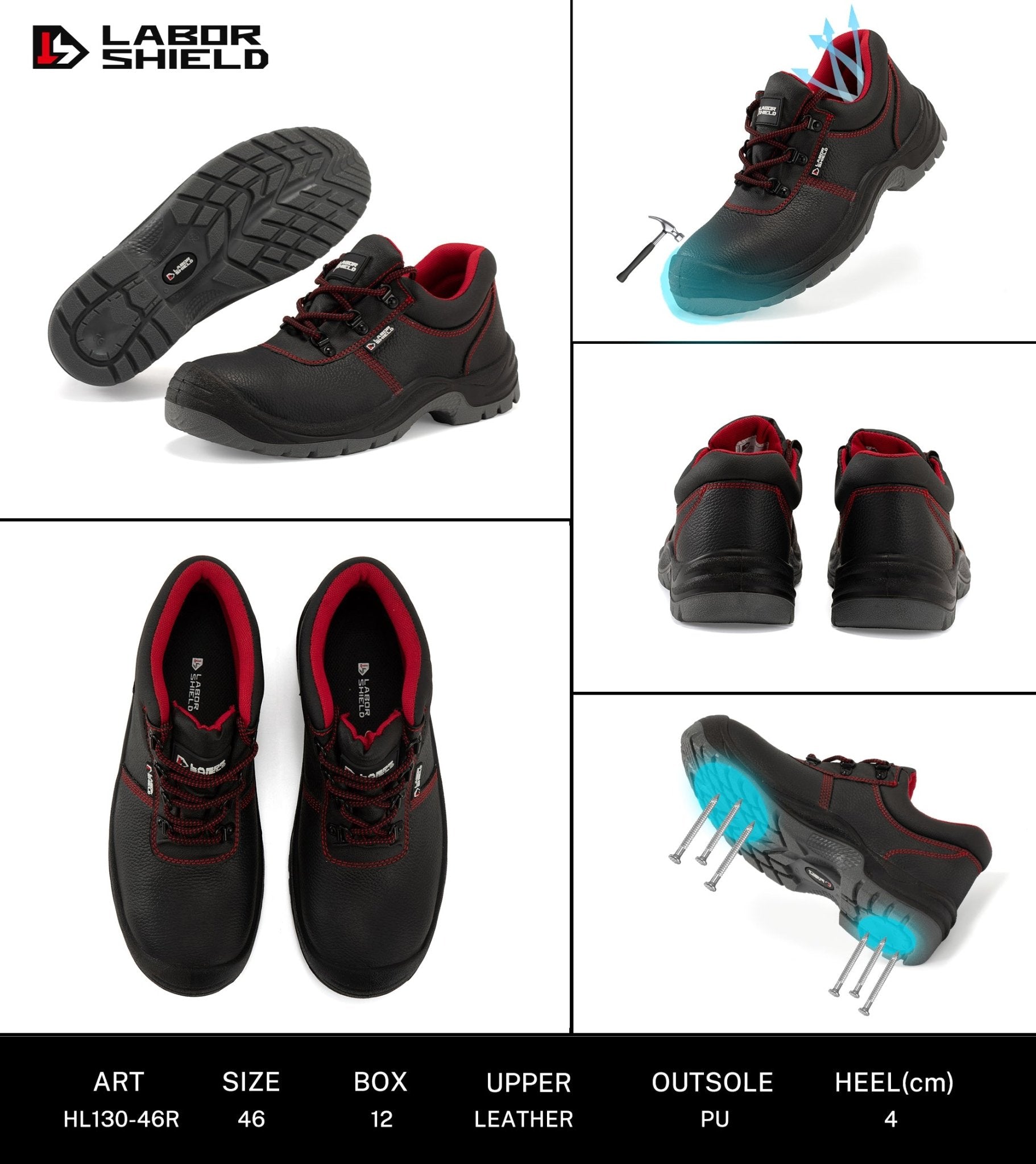 Labor Sheild Scarpe Da Lavoro Hl130 - 46R - Fornitura all'ingrosso di Scarpe Uomo da Jomix Shoes B2B