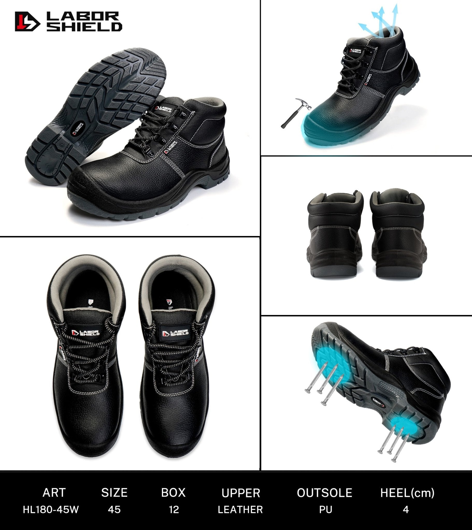 Labor Sheild Scarpe Da Lavoro Hl180 - 45W - Fornitura all'ingrosso di Scarpe Uomo da Jomix Shoes B2B