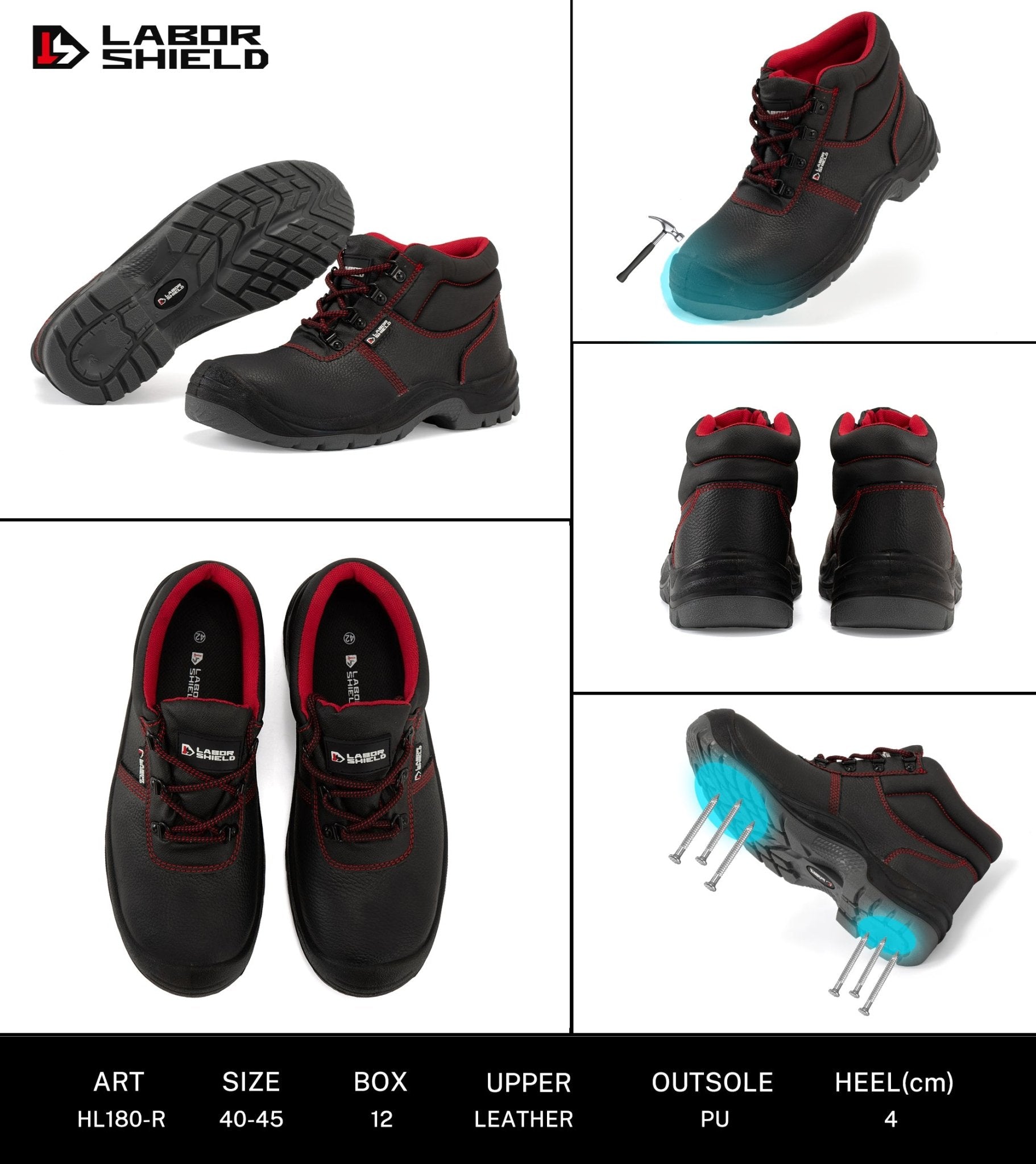 Labor Sheild Scarpe Da Lavoro Hl180 - R - Fornitura all'ingrosso di Scarpe Uomo da Jomix Shoes B2B
