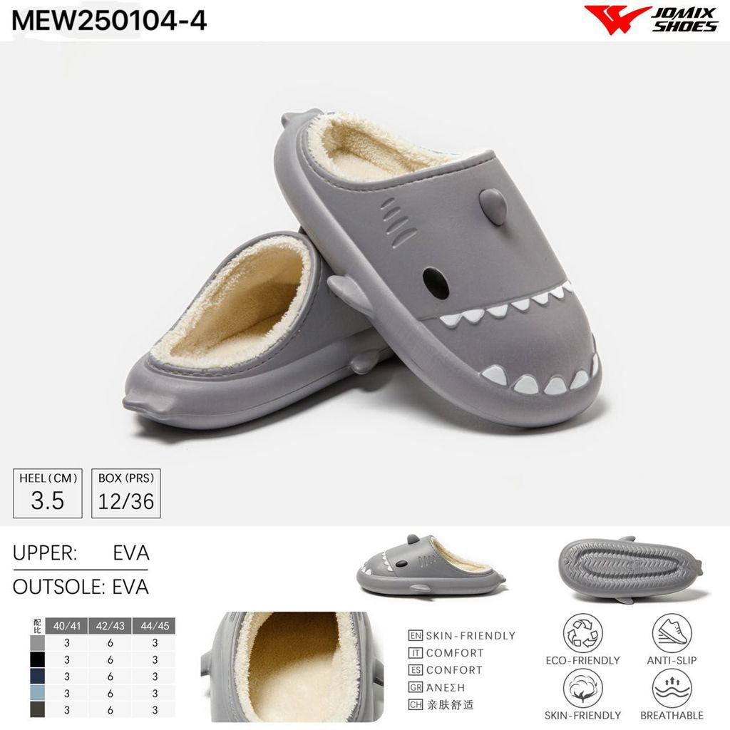 Pantofole a peluche Uomo MEW250104 - 4 - Fornitura all'ingrosso di Pantofole Uomo da Jomix Shoes B2B