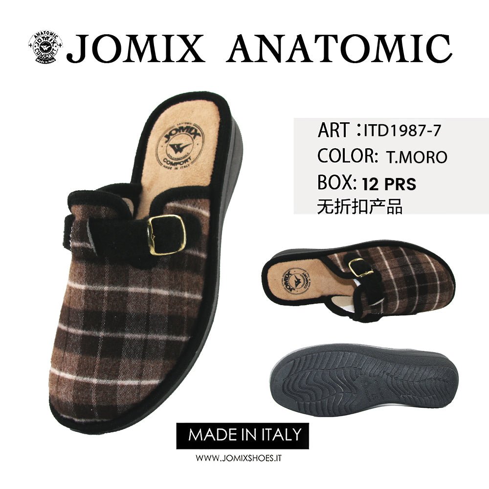 Pantofole anatomiche da donna invernali Jomix Made In Italy Shoes ITD1987 - 7 - Fornitura all'ingrosso di Pantofole Donna da Jomix Shoes B2B