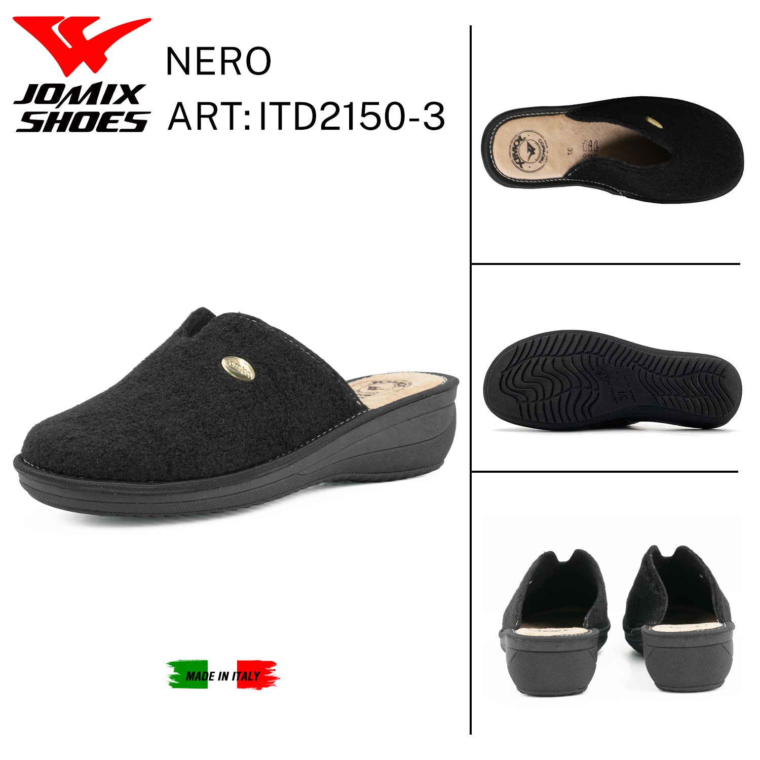 Pantofole anatomiche da donna invernali Jomix Made In Italy Shoes ITD2150 - 3 - Fornitura all'ingrosso di Pantofole Donna da Jomix Shoes B2B
