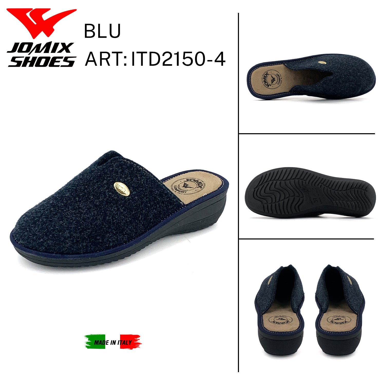 Pantofole anatomiche da donna invernali Jomix Made In Italy Shoes ITD2150 - 4 - Fornitura all'ingrosso di Pantofole Donna da Jomix Shoes B2B