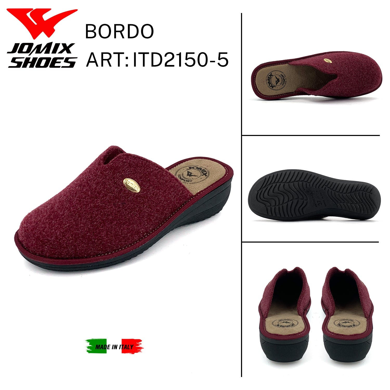 Pantofole anatomiche da donna invernali Jomix Made In Italy Shoes ITD2150 - 5 - Fornitura all'ingrosso di Pantofole Donna da Jomix Shoes B2B