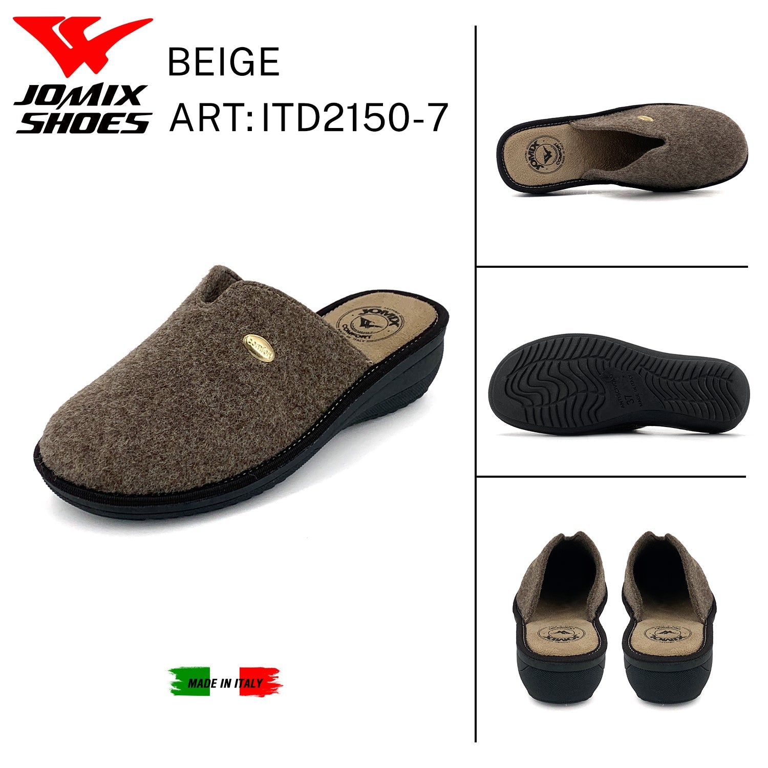 Pantofole anatomiche da donna invernali Jomix Made In Italy Shoes ITD2150 - 7 - Fornitura all'ingrosso di Pantofole Donna da Jomix Shoes B2B