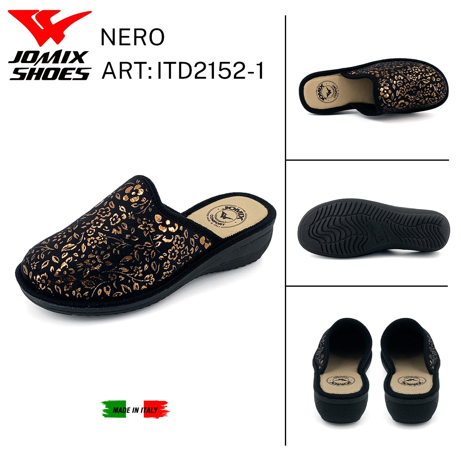 Pantofole anatomiche da donna invernali Jomix Made In Italy Shoes ITD2152 - 1 - Fornitura all'ingrosso di Pantofole Donna da Jomix Shoes B2B