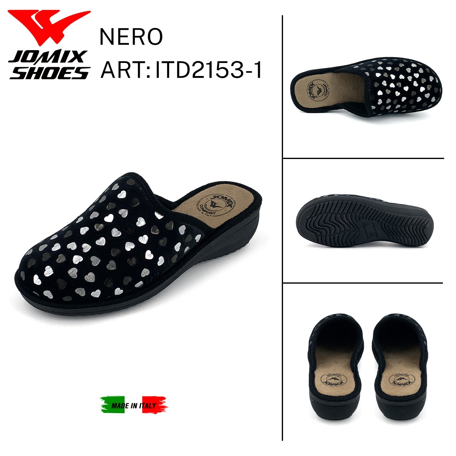 Pantofole anatomiche da donna invernali Jomix Made In Italy Shoes ITD2153 - 1 - Fornitura all'ingrosso di Pantofole Donna da Jomix Shoes B2B