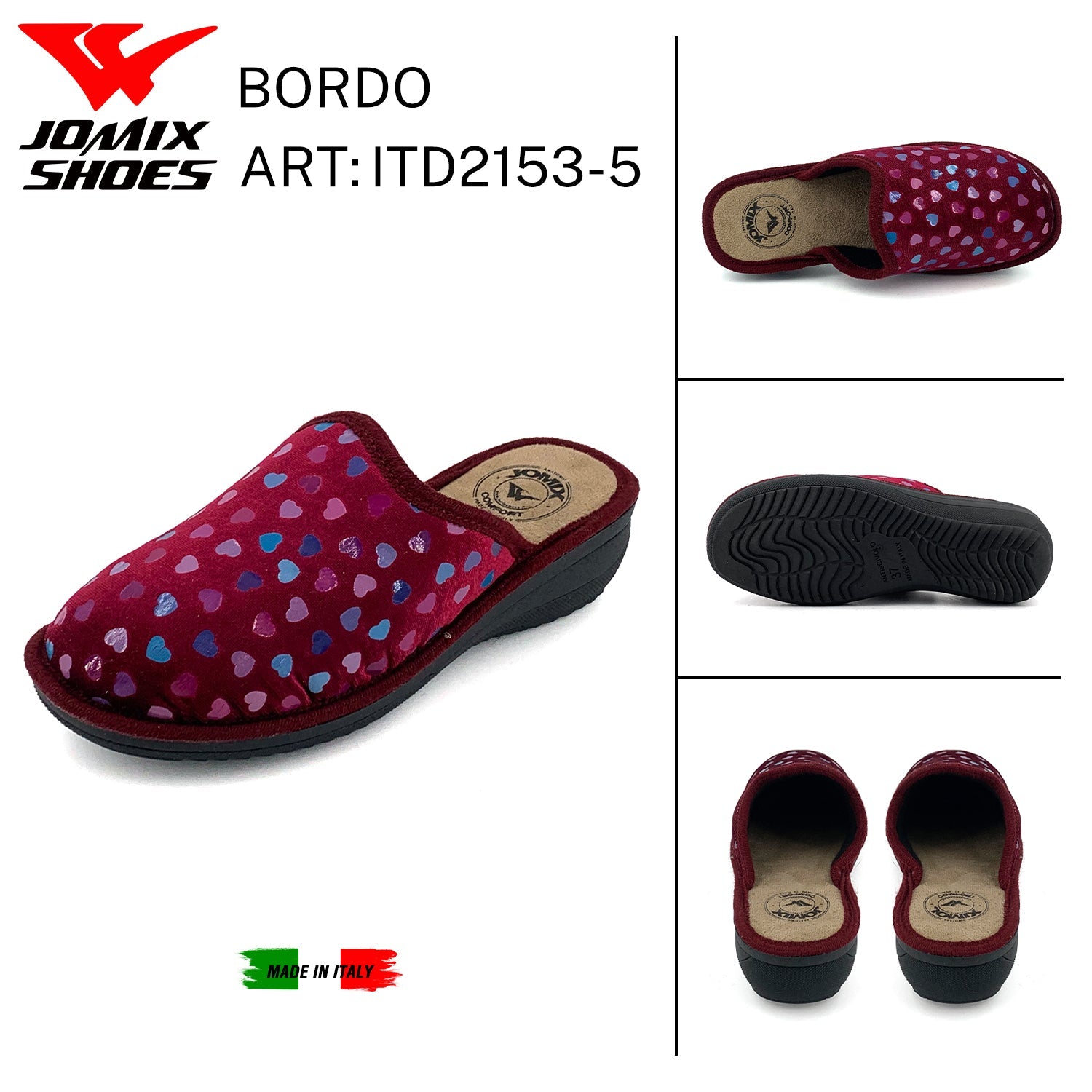 Pantofole anatomiche da donna invernali Jomix Made In Italy Shoes ITD2153 - 5 - Fornitura all'ingrosso di Pantofole Donna da Jomix Shoes B2B