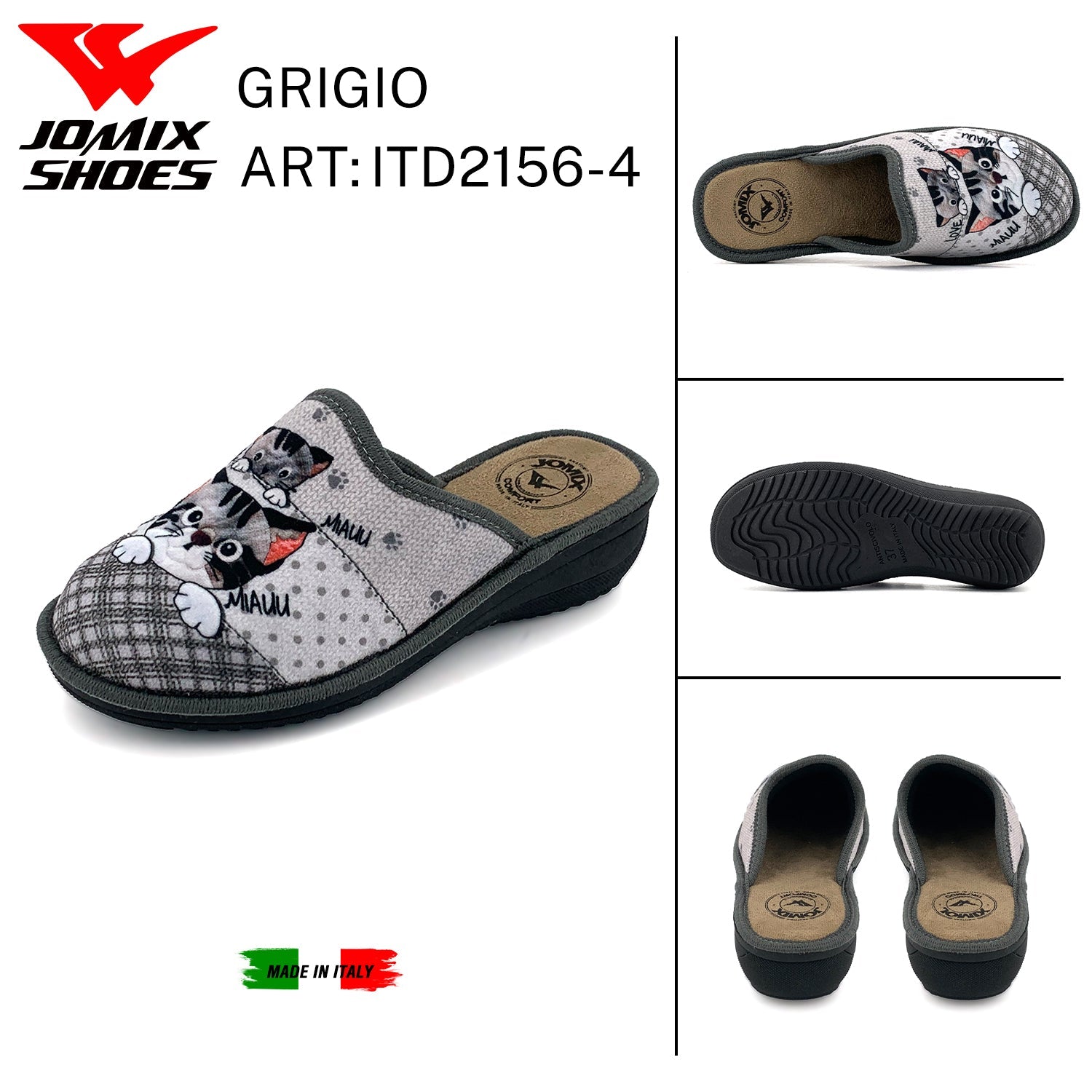 Pantofole anatomiche da donna invernali Jomix Made In Italy Shoes ITD2156 - 4 - Fornitura all'ingrosso di Pantofole Donna da Jomix Shoes B2B