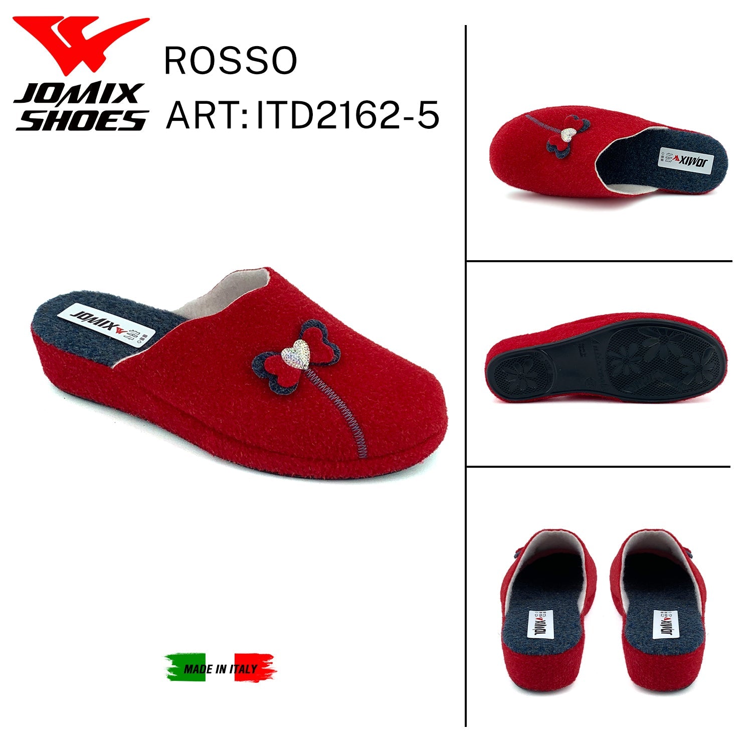 Pantofole anatomiche da donna invernali Jomix Made In Italy Shoes ITD2162 - 5 - Fornitura all'ingrosso di Pantofole Donna da Jomix Shoes B2B