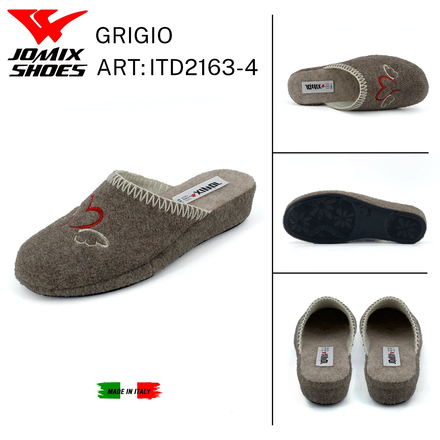 Pantofole anatomiche da donna invernali Jomix Made In Italy Shoes ITD2163 - 4 - Fornitura all'ingrosso di Pantofole Donna da Jomix Shoes B2B
