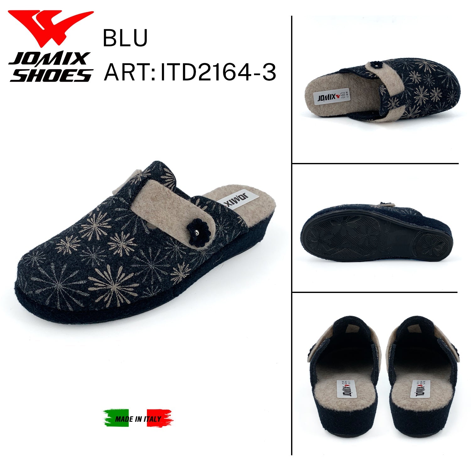 Pantofole anatomiche da donna invernali Jomix Made In Italy Shoes ITD2164 - 3 - Fornitura all'ingrosso di Pantofole Donna da Jomix Shoes B2B