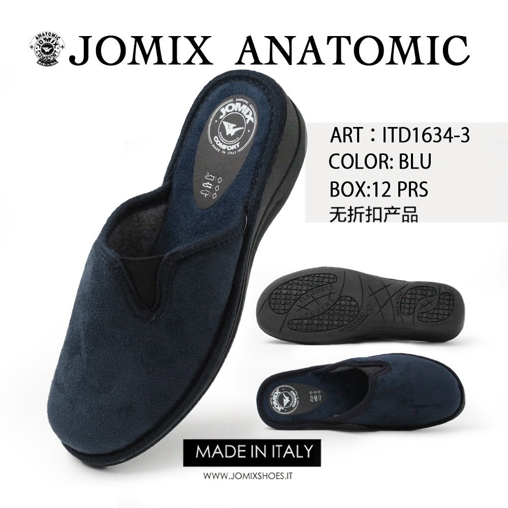 Pantofole anatomiche da donna invernali Jomix Shoes 33 BLU - ITD1634 - 3 - Fornitura all'ingrosso di Pantofole Donna da Jomix Shoes B2B