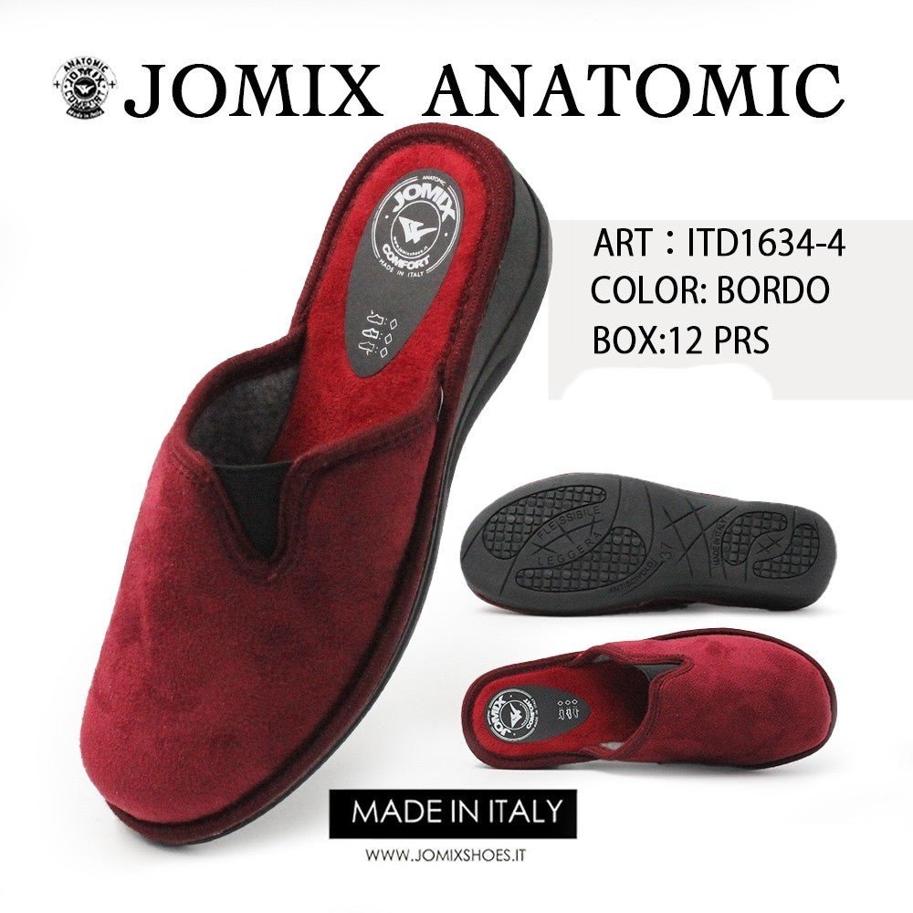 Pantofole anatomiche da donna invernali Jomix Shoes 33 BORDO - ITD1634 - 4 - Fornitura all'ingrosso di Pantofole Donna da Jomix Shoes B2B