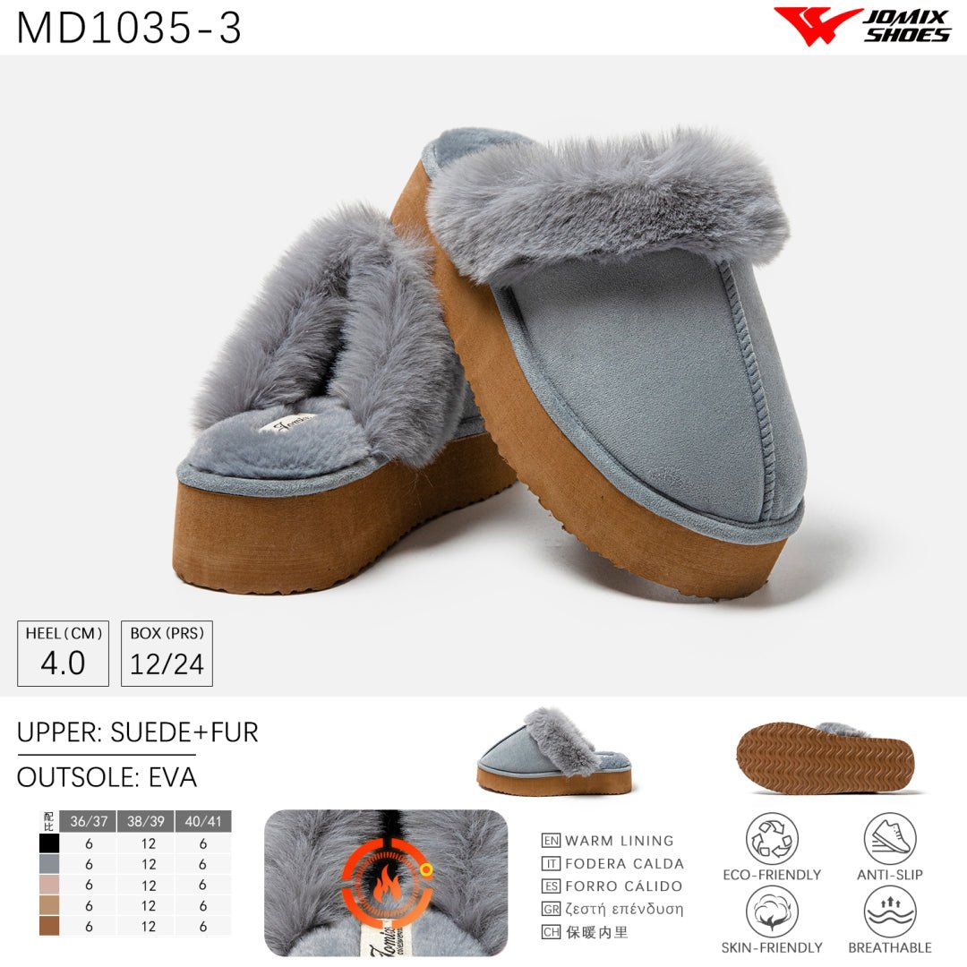 Pantofole da donna invernali Jomix Shoes MD1035 - 3 - Fornitura all'ingrosso di Pantofole Donna da Jomix Shoes B2B
