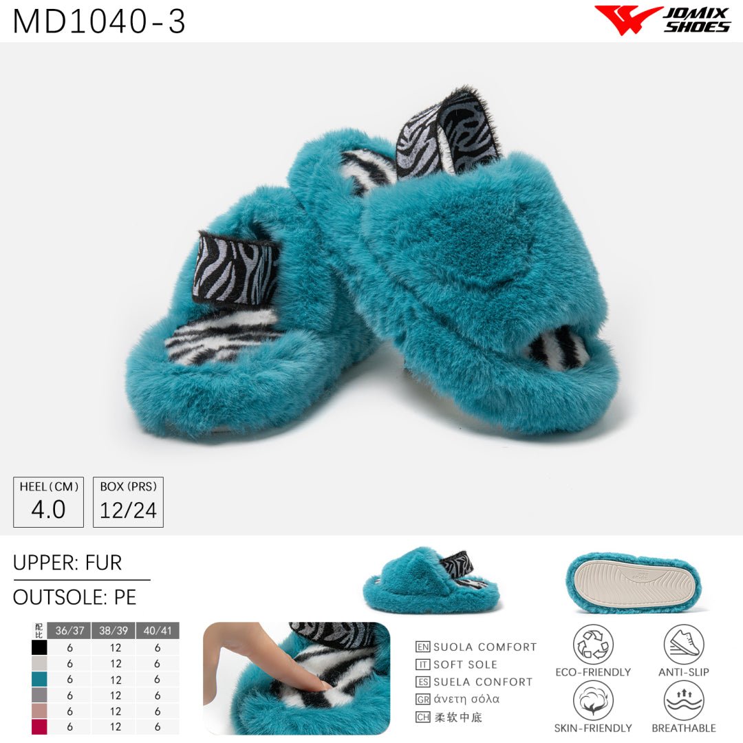Pantofole da donna invernali Jomix Shoes MD1040 - 3 - Fornitura all'ingrosso di Pantofole Donna da Jomix Shoes B2B