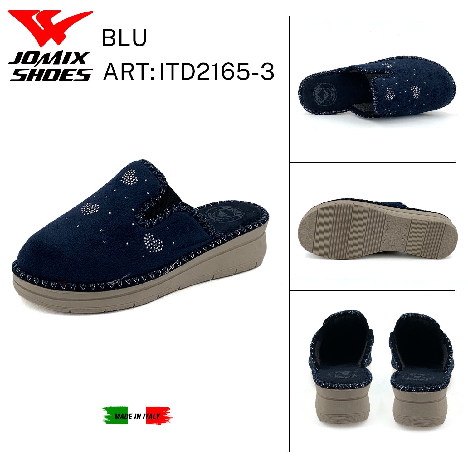 Pantofole Da Donna Made In Italy ITD2165 - 3 - Fornitura all'ingrosso di Pantofole Donna da Jomix Shoes B2B