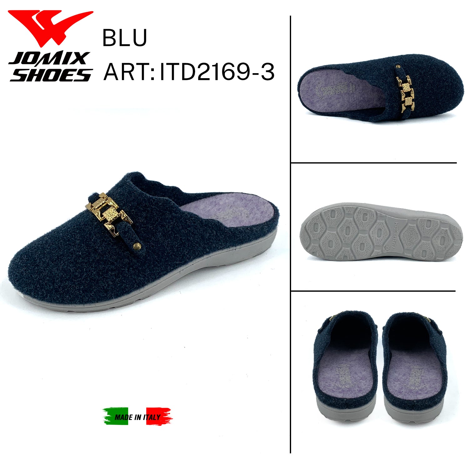 Pantofole Da Donna Made In Italy ITD2169 - 3 - Fornitura all'ingrosso di Pantofole Donna da Jomix Shoes B2B