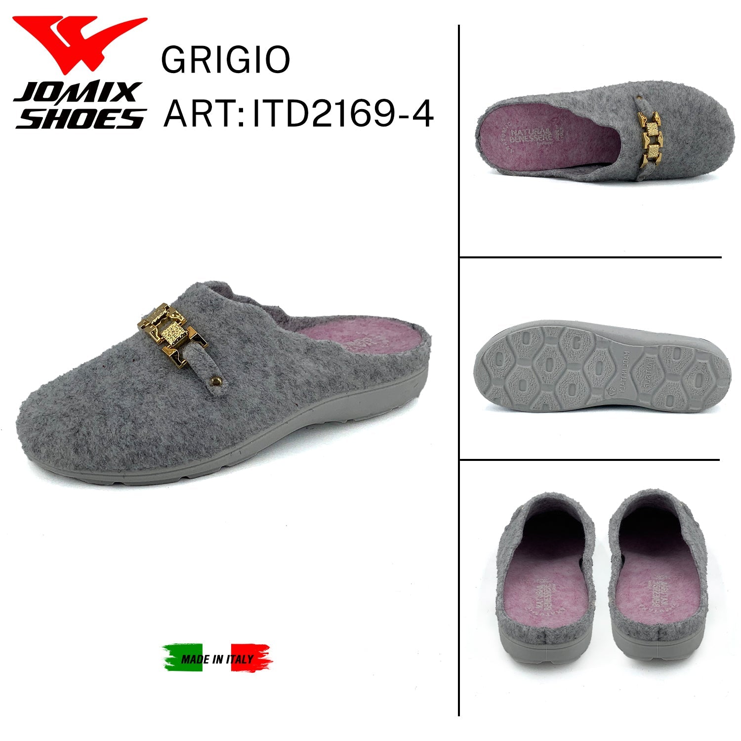 Pantofole Da Donna Made In Italy ITD2169 - 4 - Fornitura all'ingrosso di Pantofole Donna da Jomix Shoes B2B